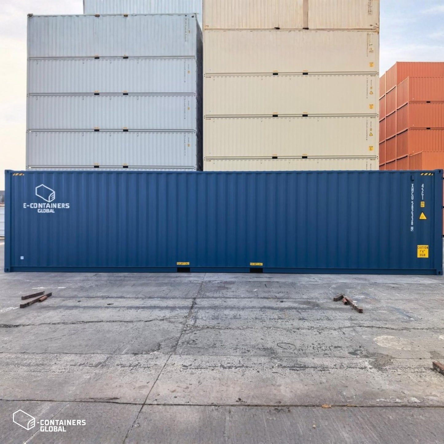 ECONTAINERS Shipping Container 40FT HC New | Steel Storage, Transport and Construction Container (40ft)