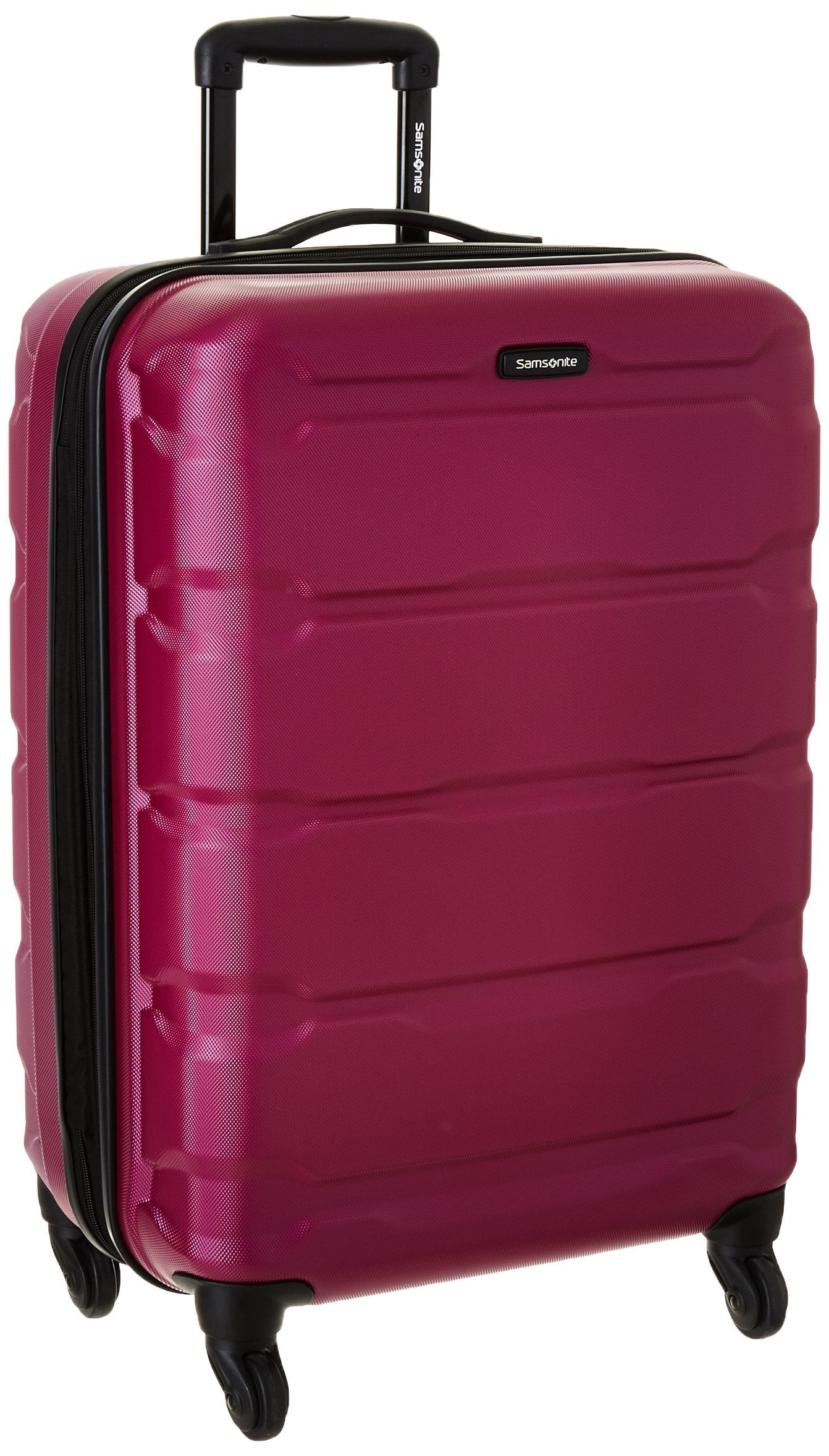 Samsonite Omni PC Hardside Expandable Luggage with Spinner Wheels, Caribbean Blue, Checked-Large 28-Inch