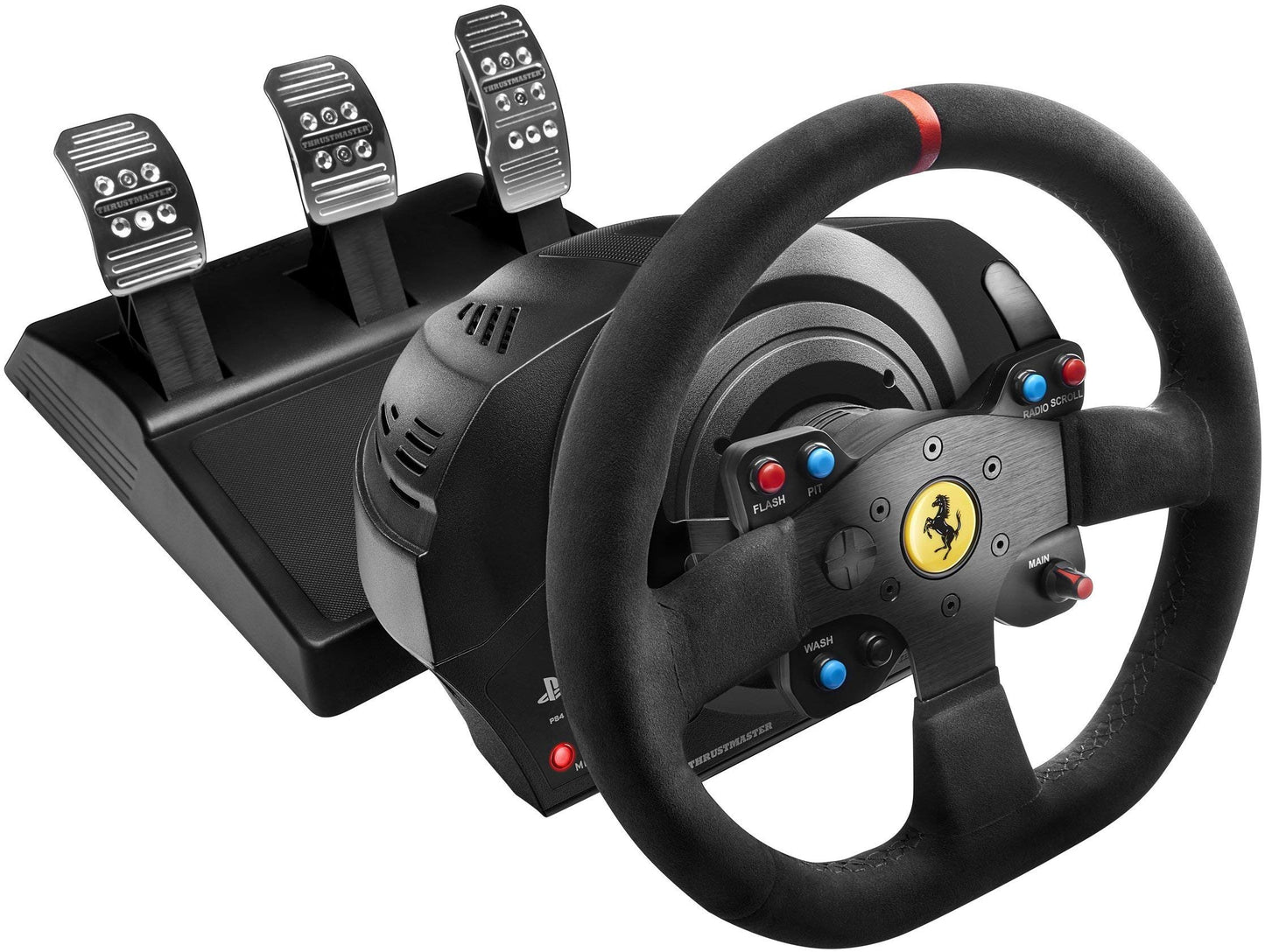 Thrustmaster T300RS GT Force Feedback Racing Wheel & 3 Pedal Set - PS5 & PC | Belt-driven motor, changeable rim, expandable with Thrustmaster shifters, for driving. farming simulators, cockpit ready