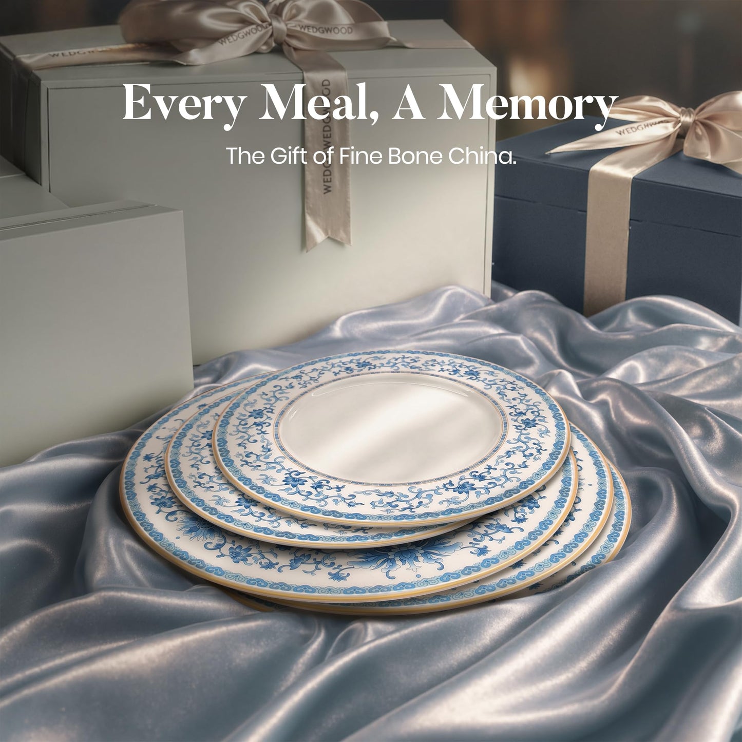 Kitchen Academy Bone China Dinnerware Set Service for 4, 12-Pieces Porcelain Lightweight Plates and Bowls Sets, Scratch Resistant kitchen Dish Set, Wedding & Housewarming Gift, White