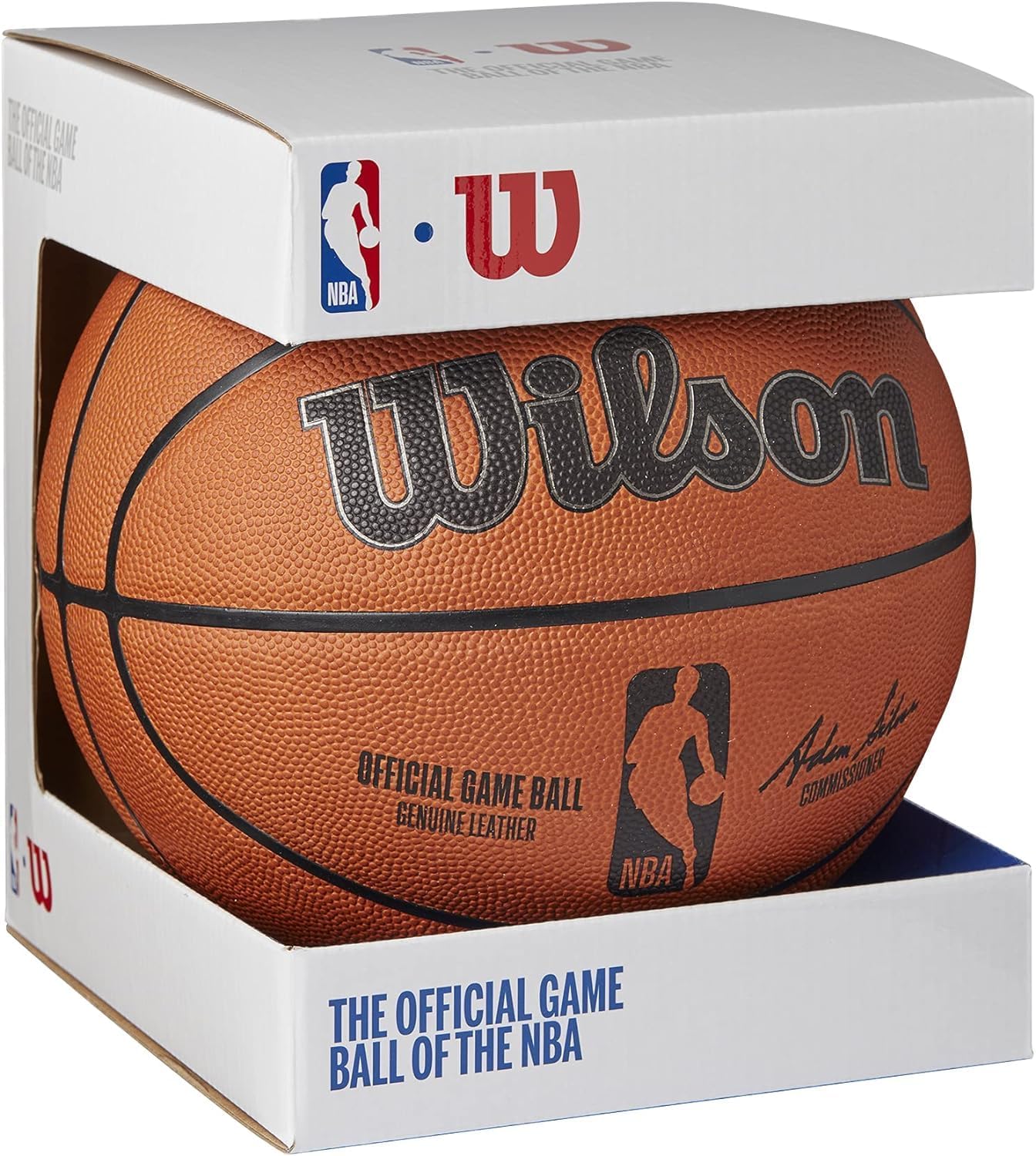 WILSON NBA Official Game Basketball - Brown, Size 7-29.5"