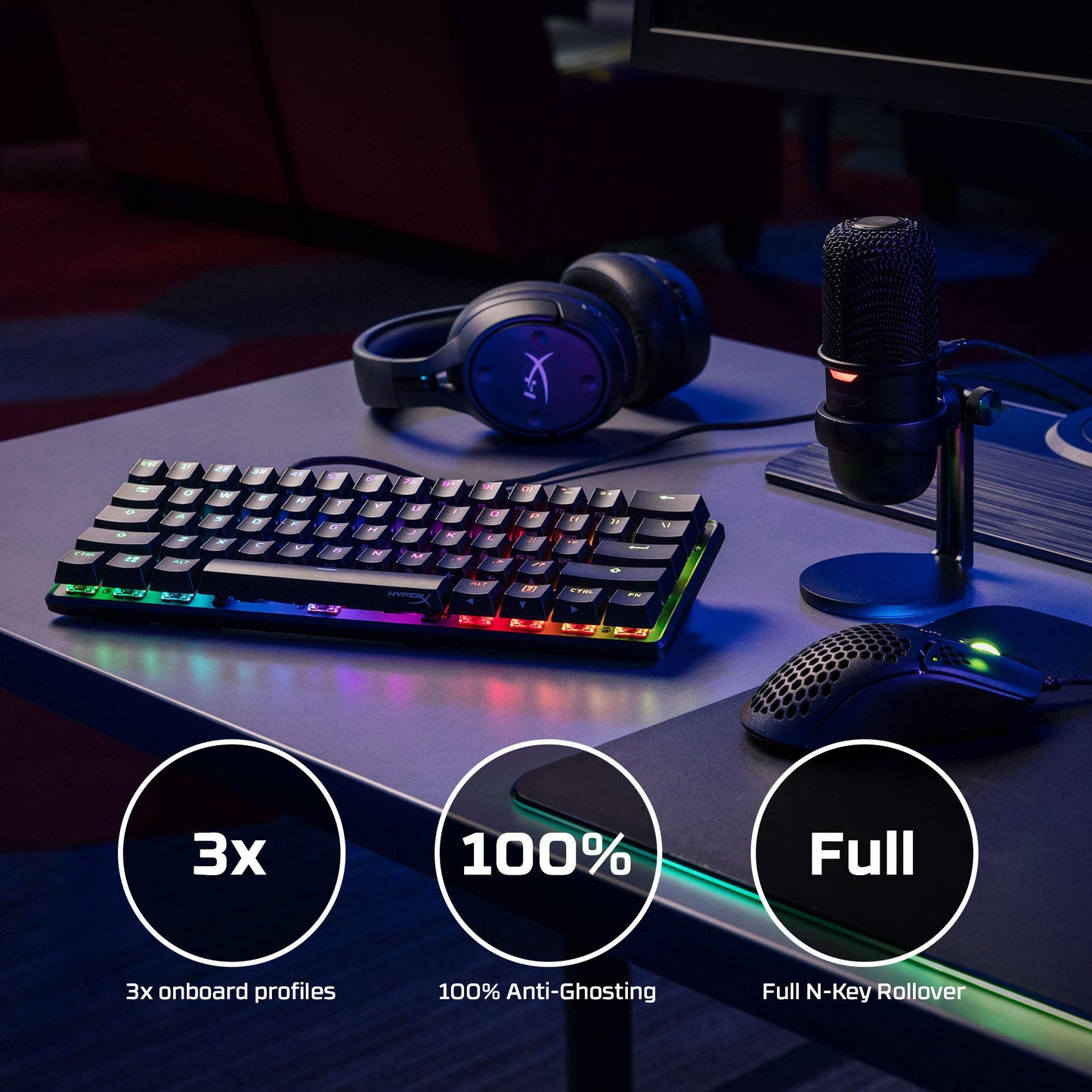 HyperX Alloy Origins 65 - Mechanical Gaming Keyboard – Compact 65% Form Factor - Linear Red Switch - Double Shot PBT Keycaps - RGB LED Backlit - NGENUITY Software Compatible,Black