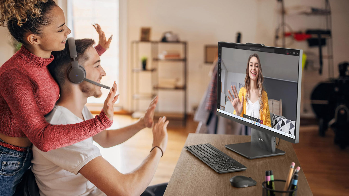 Lenovo IdeaCentre All-in-One Desktop Computer, 24" FHD Display, 6-core AMD Ryzen 5 7535HS, 16GB DDR5, 512GB SSD, Wi-Fi 6, HDMI in&Out, Wireless KB&Mouse, Windows 11 Home