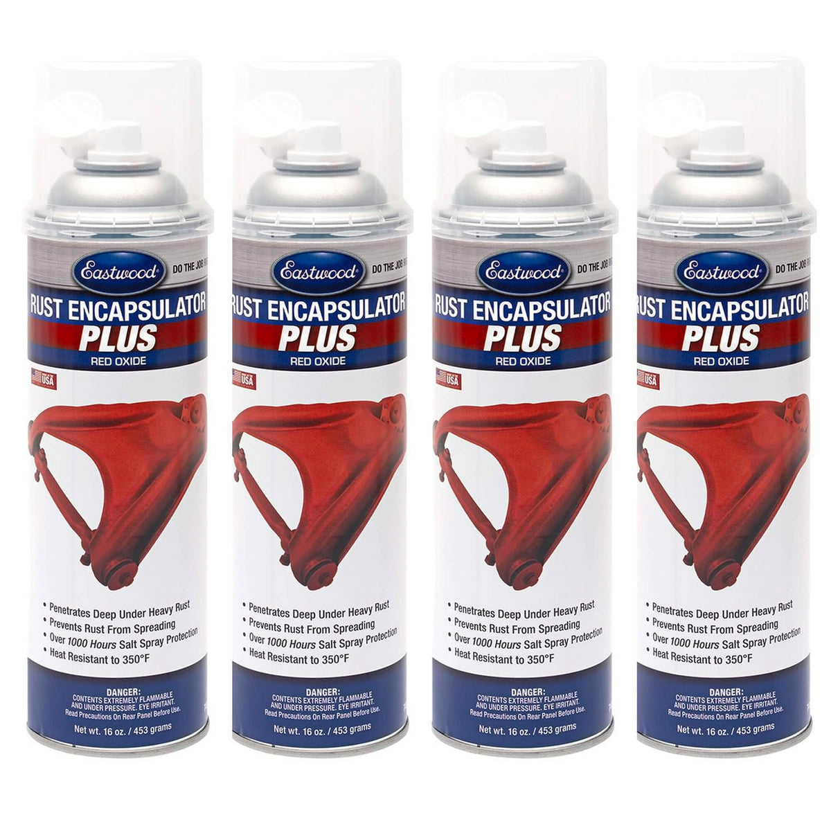 Eastwood Matte Black Rust Encapsulator Plus | Long Lasting Durable Finish 1 Coat Automotive Maximum Rust Protection | Heat Resistance up to 350 Degrees F | 16 oz. Aerosol | 1 Pack
