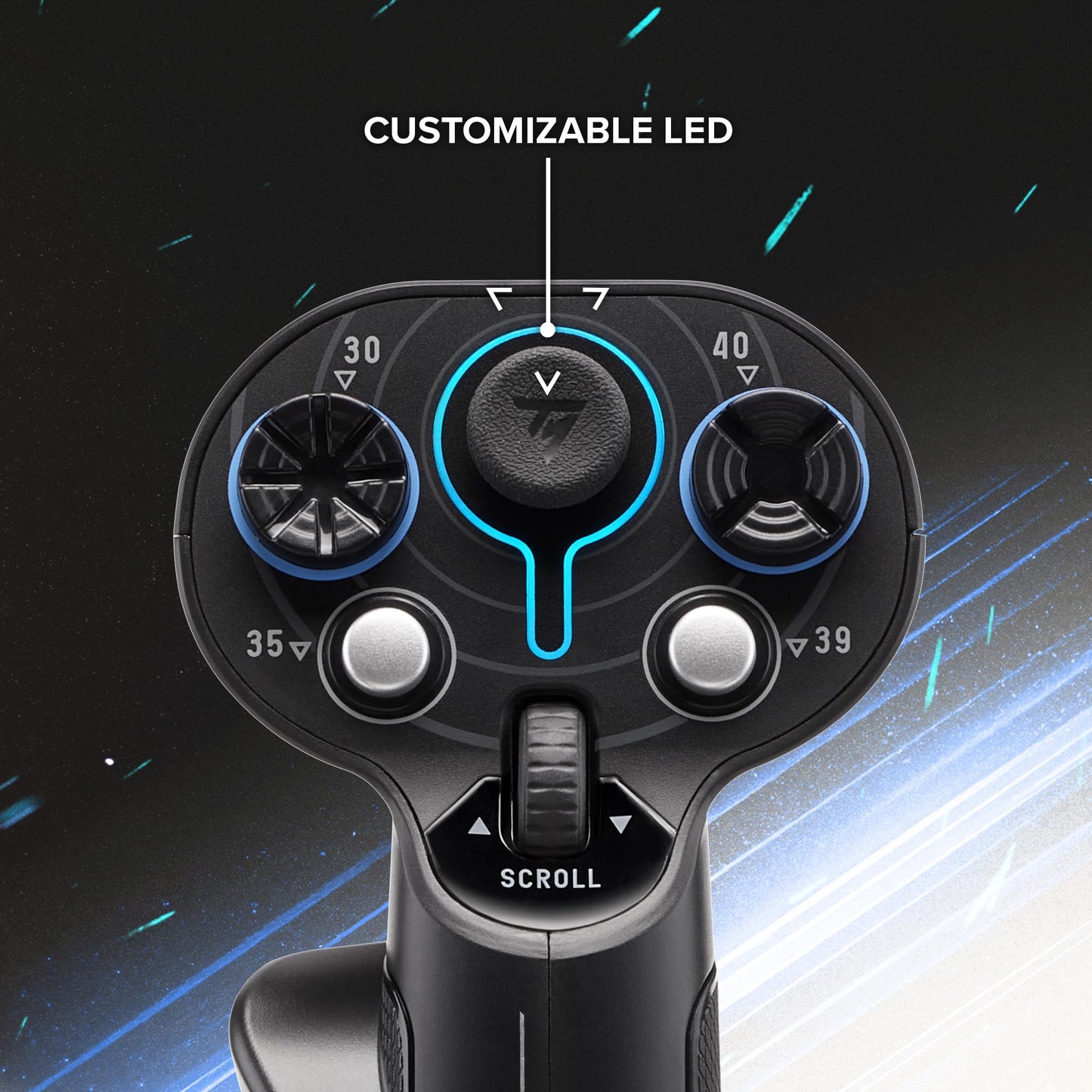 Thrustmaster Sol-R2 HOSAS Dual Space Combat Flight Joystick Set - PC | 88 programable actions buttons, 2 detachable grips, 2 throttles, zero drift, interchangeable rests, backlit sci-fi design