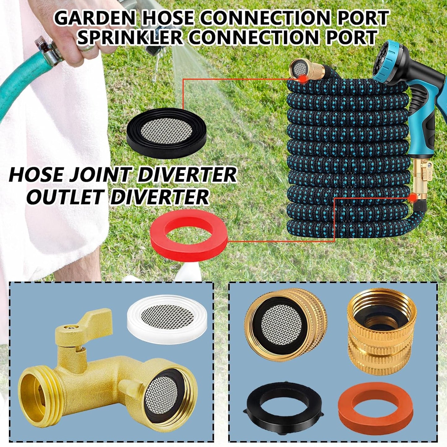 ZDBB 920 PCS 18 Size Rubber O-Ring + 19 Size Rubber Washers Assortment Kits for Plumbing Faucet Water Pipe Garden Hose Washers Shower Heads Gasket