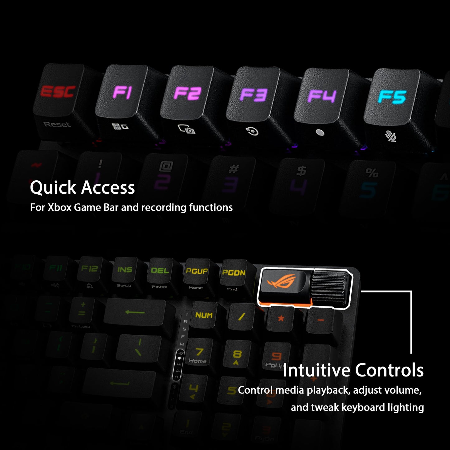 ASUS ROG Strix Scope II 96 Wireless Mechanical Gaming Keyboard – 96% Full-Size, Tri-Mode Connectivity, Hot Swappable Pre-lubed ROG NX Snow Linear Switches, PBT Keycaps, RGB, PC/Mac Support-Black