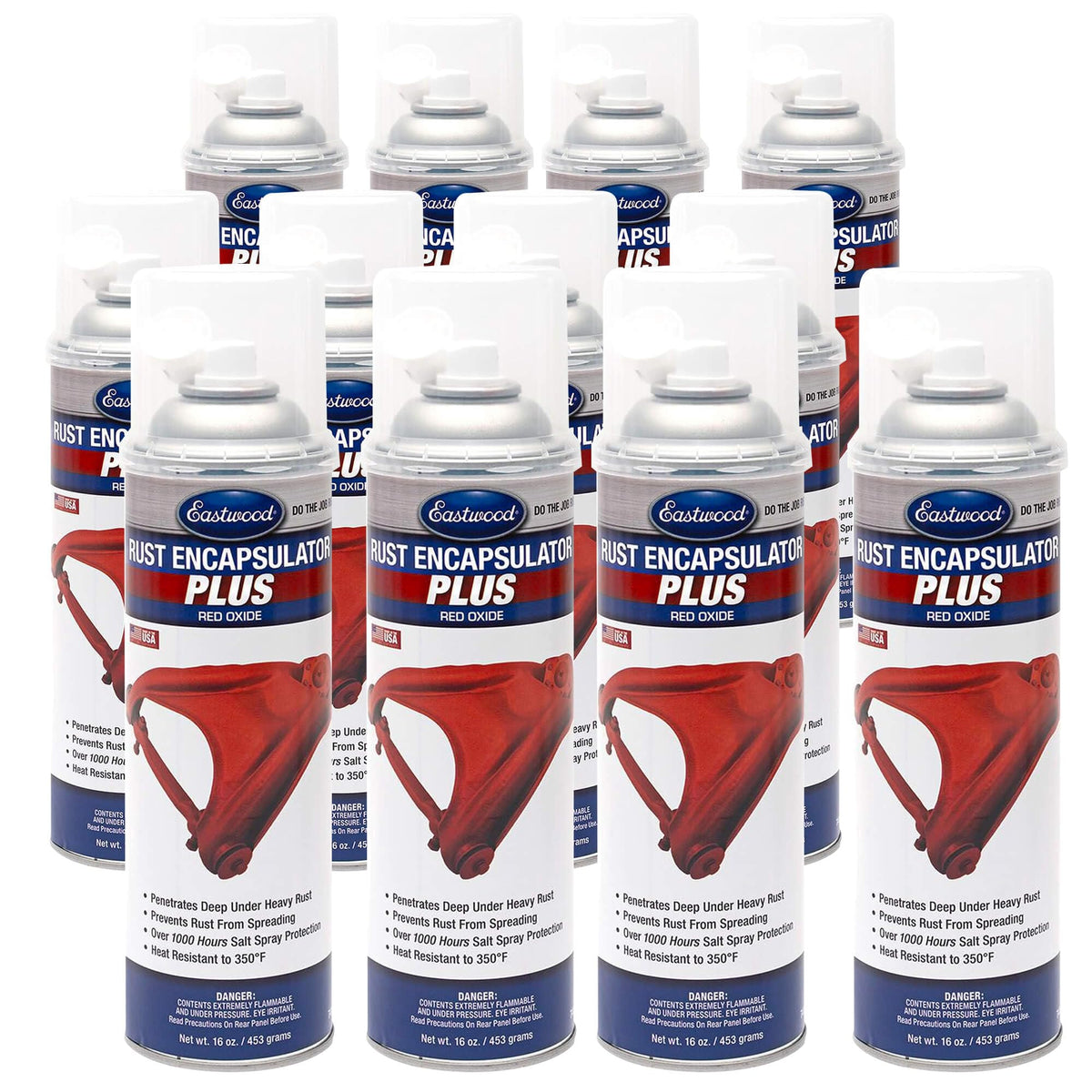 Eastwood Matte Black Rust Encapsulator Plus | Long Lasting Durable Finish 1 Coat Automotive Maximum Rust Protection | Heat Resistance up to 350 Degrees F | 16 oz. Aerosol | 1 Pack