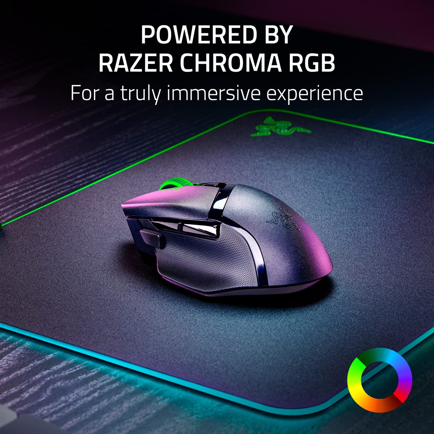 Razer Basilisk V3 X HyperSpeed Customizable Wireless Gaming Mouse: Mechanical Switches Gen-2-5G Advanced 18K Optical Sensor - Chroma RGB - 9 Programmable Controls - 285 Hr Battery - Classic Black