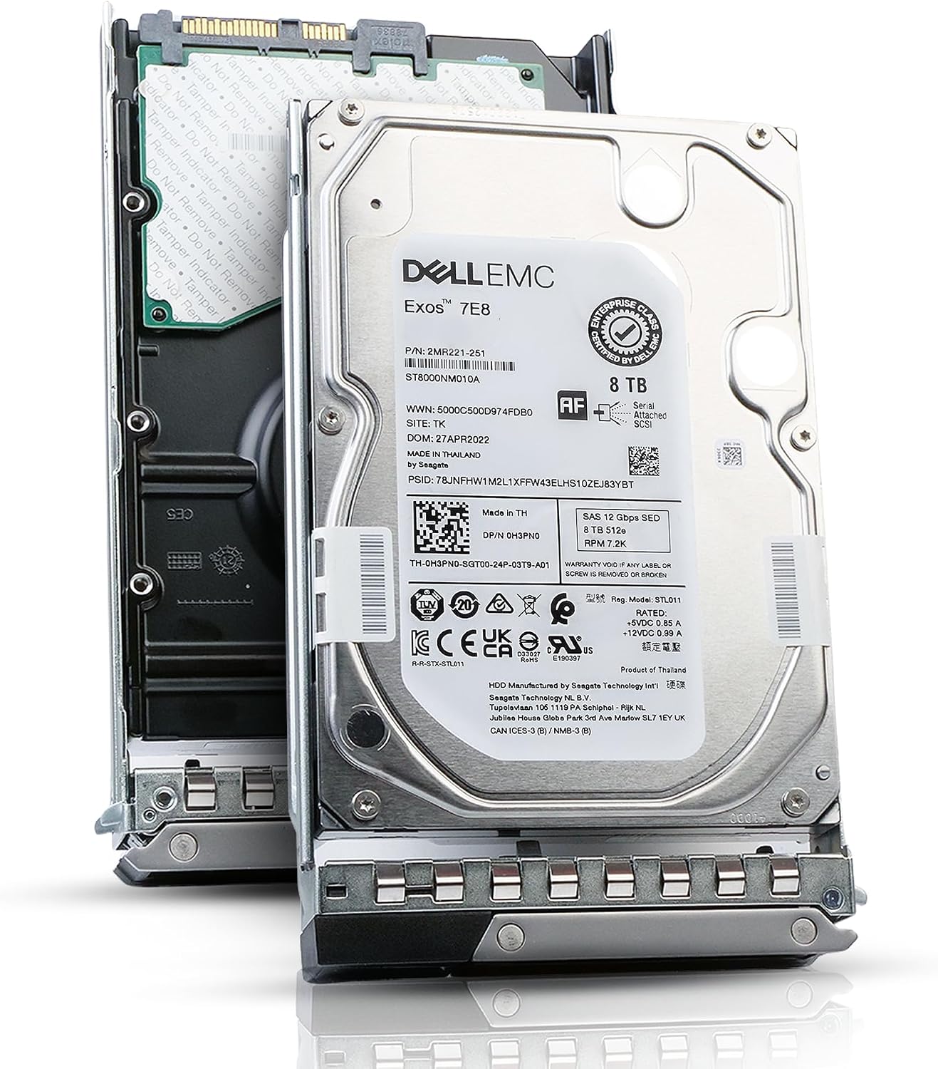 Dell 8TB 7200 RPM SAS 12Gb/s 512e 3.5in Enterprise PowerEdge Hard Drive for R440 R750 R450 T150 R470 T560 T40 R250 R740 R640 T550 T350 R540 R840 ME4024 R650XS R350 R340 0H3PN0 G16 (Renewed)