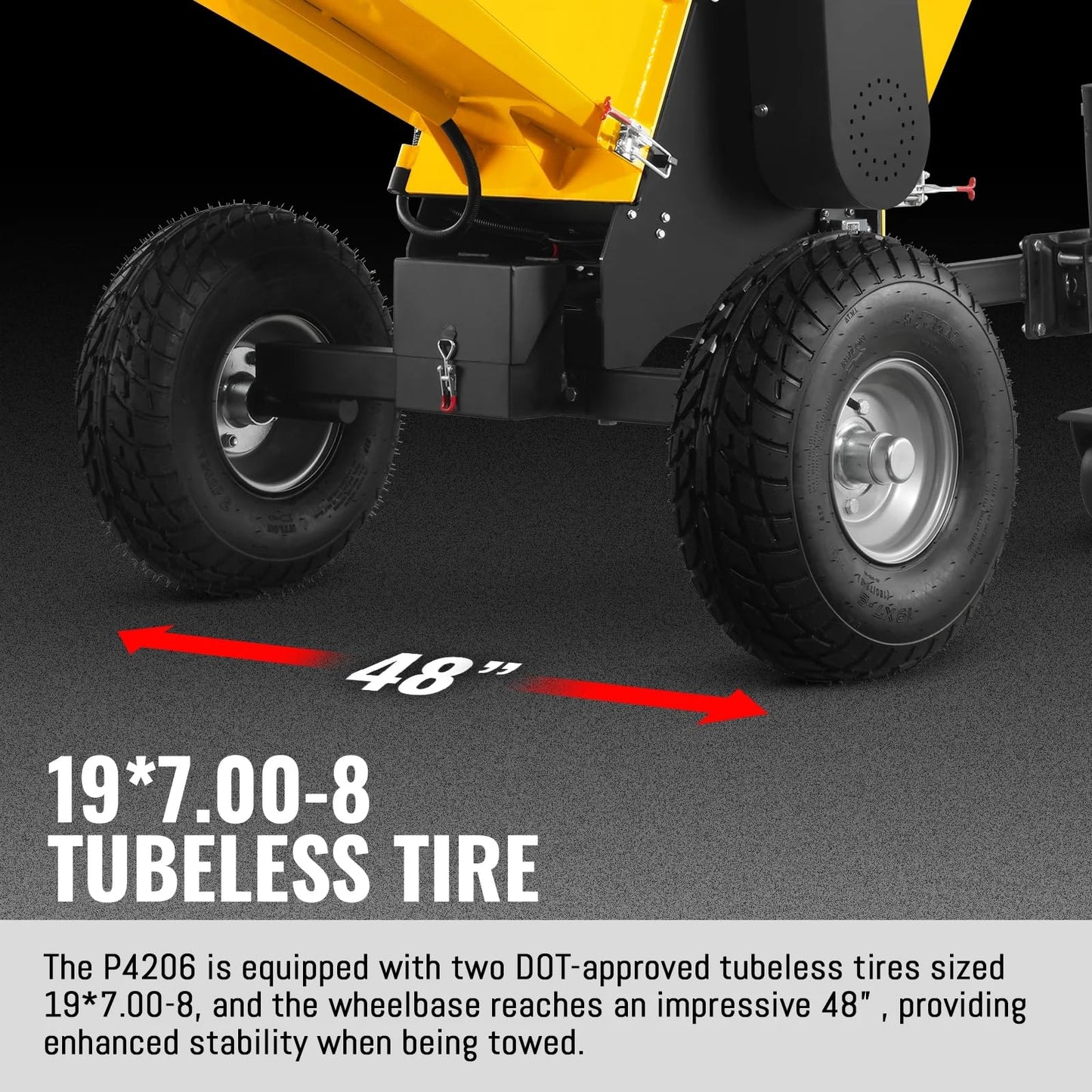 MechMaxx 6 inch ZONSEN 459cc 15hp E-Start Gas Powered 4-Wheels Wood Chipper Shredder Mulcher with Towbar/Tail Light/Emergency Stop Button/Stop Bar, Model B150 Red