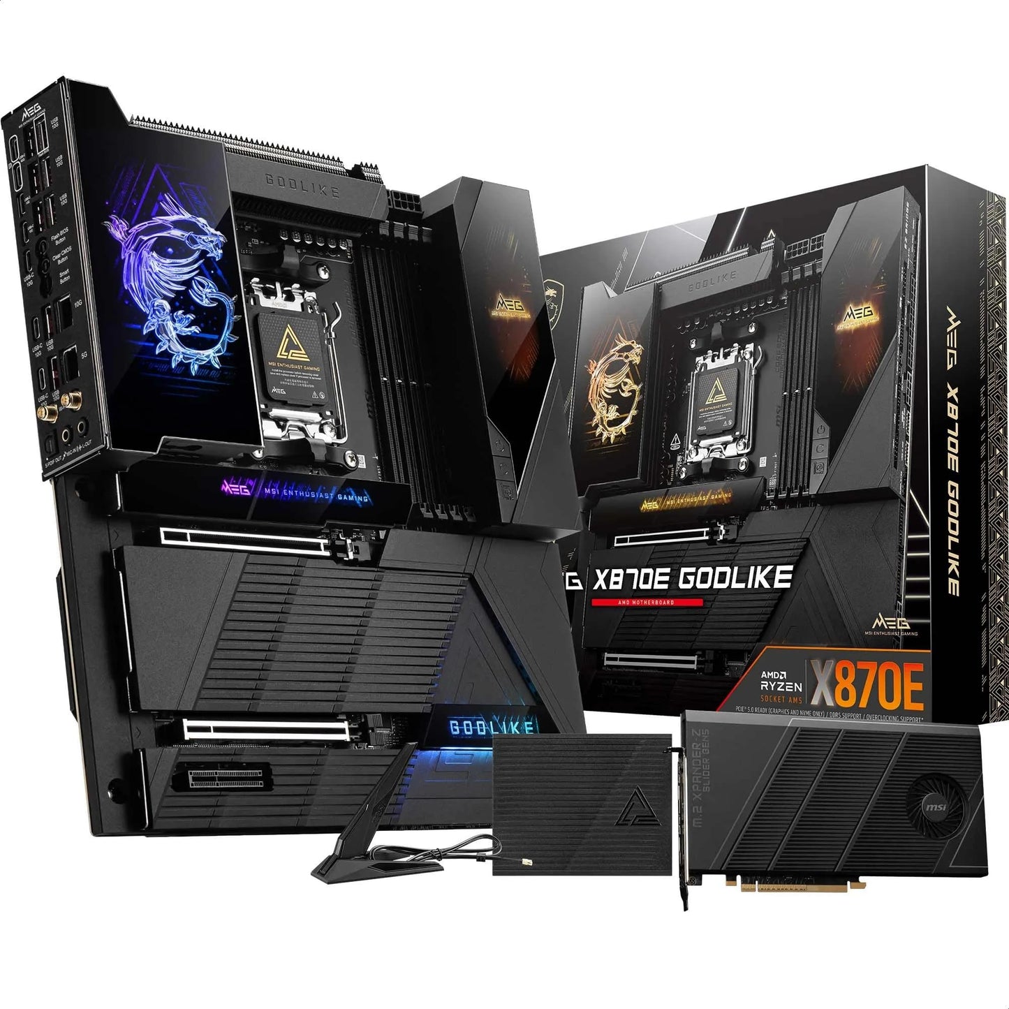 MSI MPG X870E Carbon WiFi Gaming Motherboard (AMD Ryzen 9000/8000/7000 Series Processors, AM5, DDR5, PCIe 5.0, M.2 Gen5, SATA 6Gb/s, USB 40Gbps, HDMI, Wi-Fi 7, Bluetooth 5.4, 5Gbps LAN, ATX)
