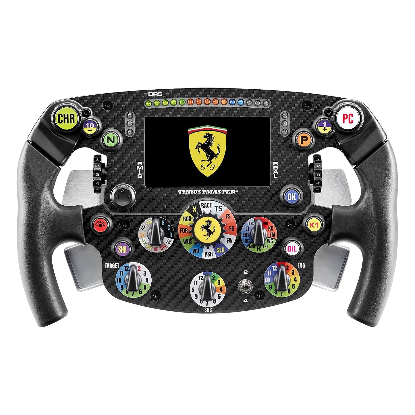 Thrustmaster Formula Wheel Add-On Ferrari SF-25 - PS5, XBOX & PC | Ferrari licensed SF-25 replica, for single-seater, 4.3-in LCD, 25 buttons, 7 encoders, T-Chrono push/pull paddles, 21 LEDs