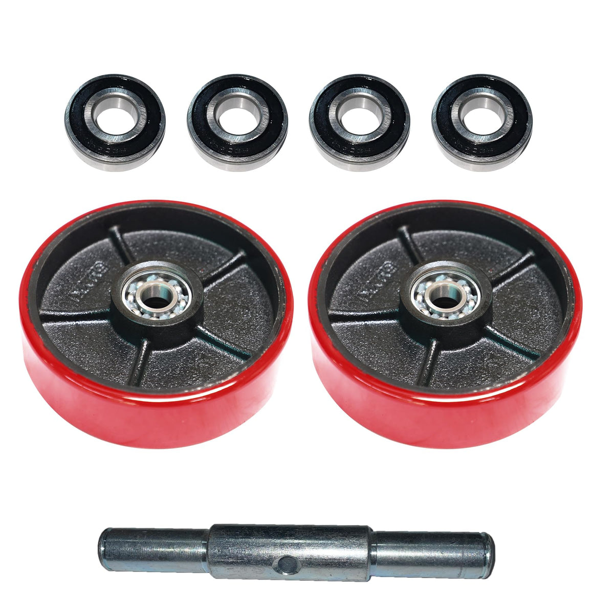 TORY CARRIER Roller, PU wheels with Bearing, 3 inch x 3.7 inch for manual Pallet Jack Replacement Suitable for A-1006/A-1007/A-1031-A Pair