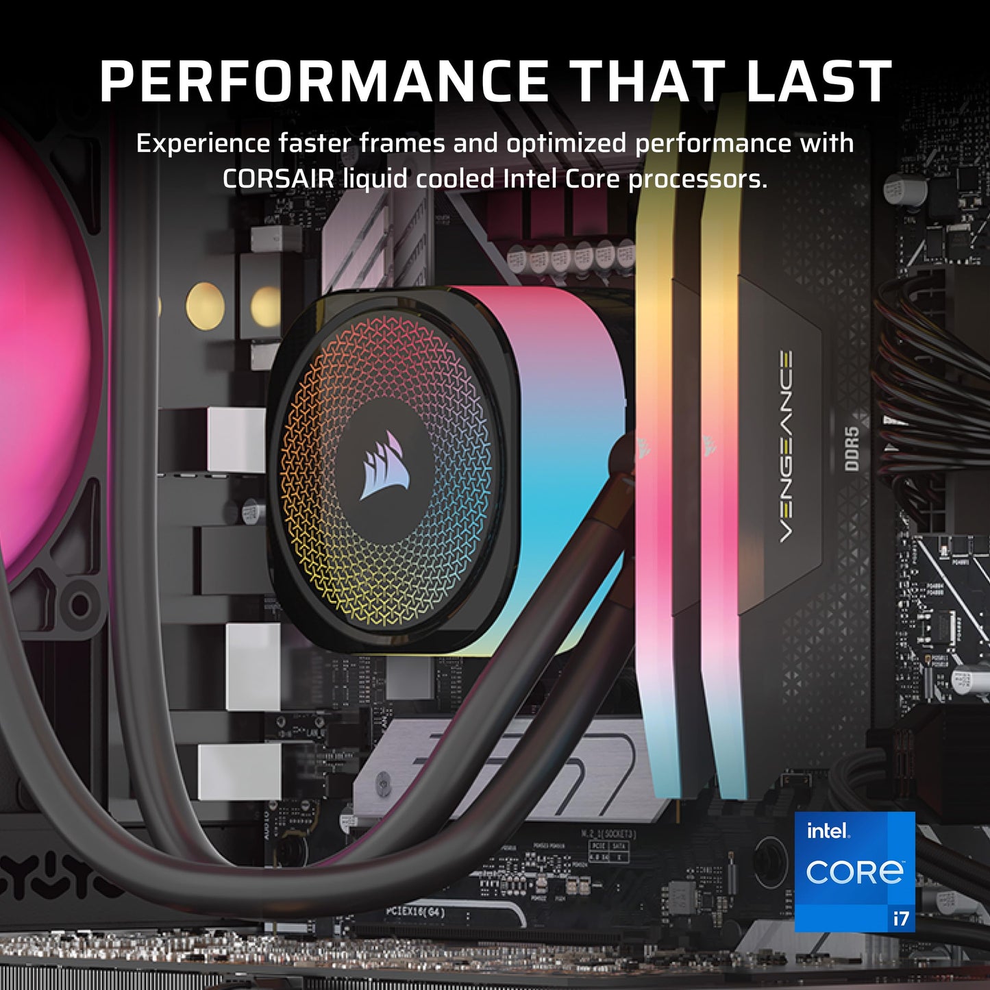 Corsair Vengeance i7500 Gaming PC – Liquid Cooled Intel Core i9-14900KF CPU – NVIDIA GeForce RTX 5080 GPU – 32GB Vengeance RGB DDR5 Memory – 2TB M.2 SSD – Black