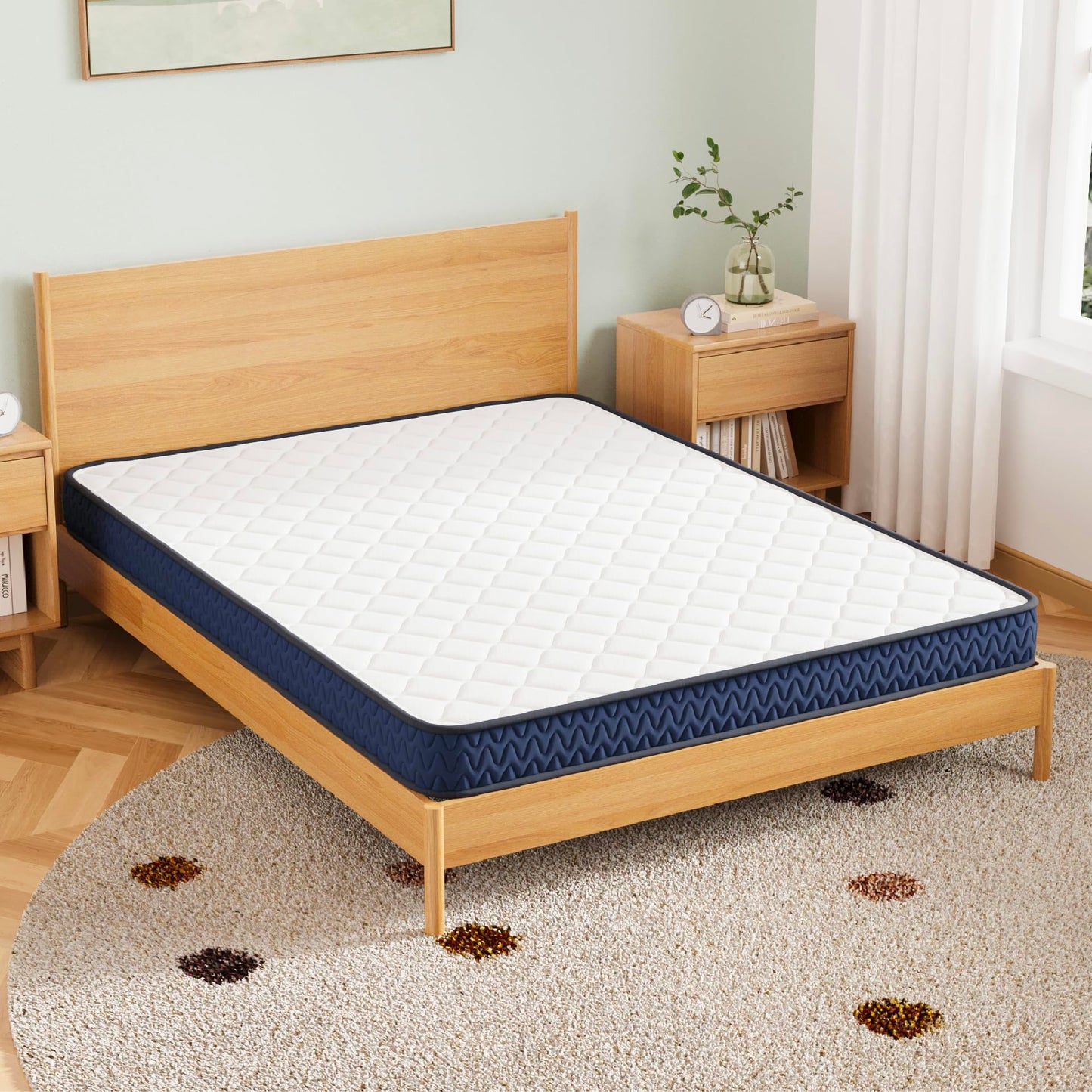 Signature Design by Ashley Queen Size Chime 10 Inch Medium Firm Memory Foam Mattress with Green Tea & Charcoal Gel for Pressure Relief, Fiberglass Free, Mattress In A Box