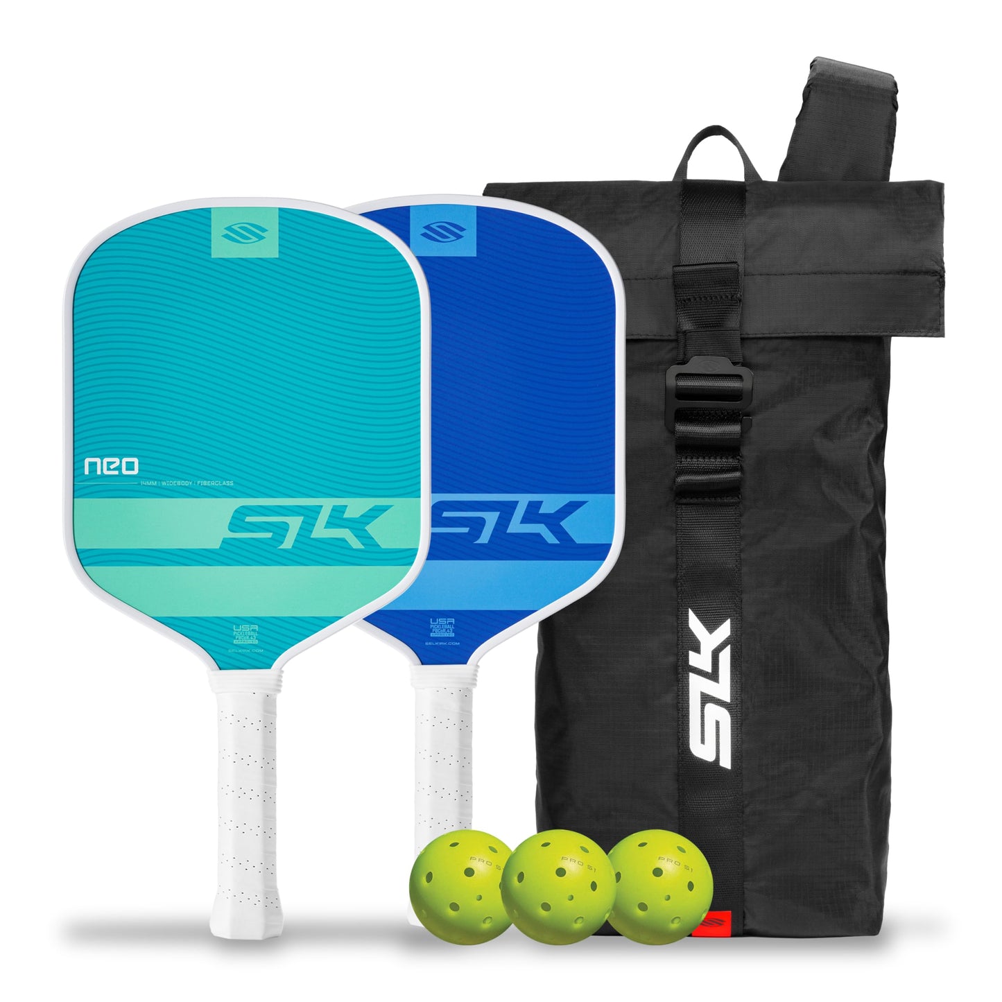 Selkirk Sport SLK Pickleball Paddles Set of 2 | Designed in The USA | Choose The SLK Neo Graphite, SLK Neo Fiberglass Pickleball Set or SLK Atlas Pickleball Bundle