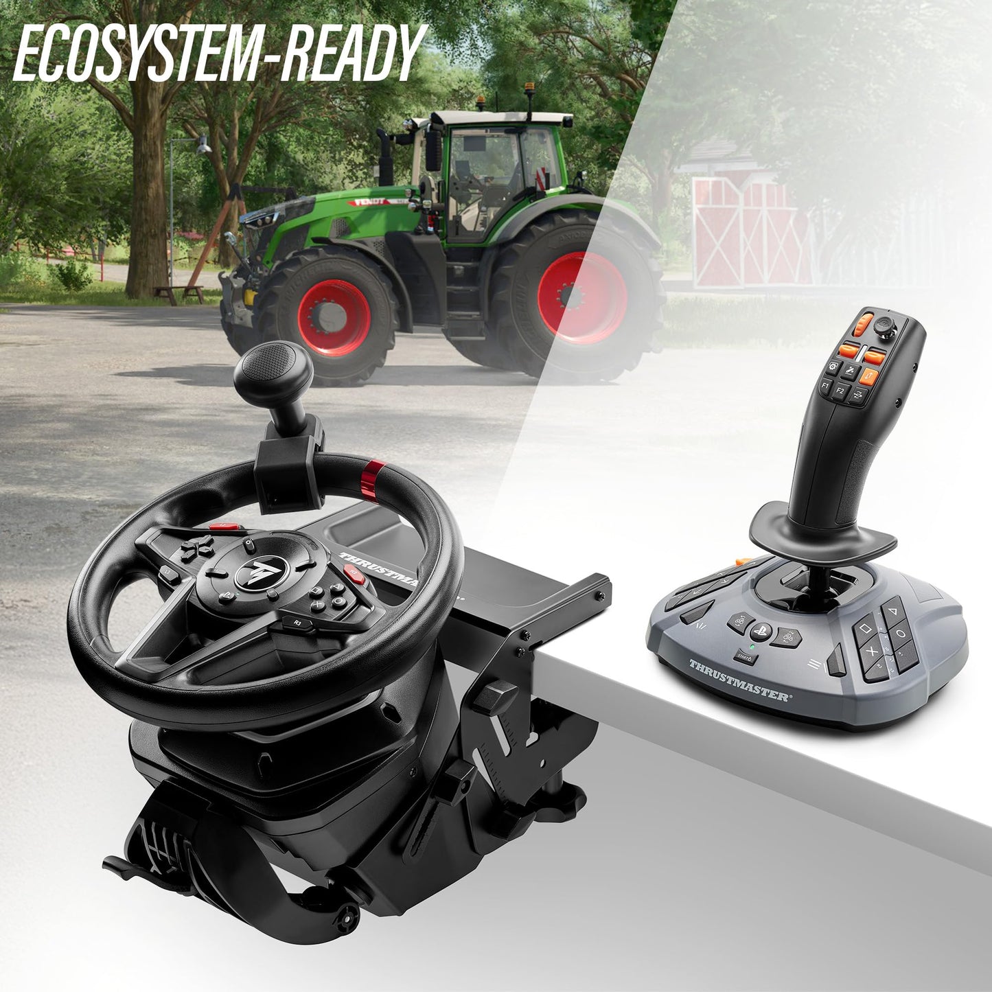 Thrustmaster SimTask FarmStick 3-Axis Farming Simulator Joystick - PC | Plug and play for FS25, 33 programable inputs, thumbwheel, mini-stick, triggers, rocker switches, H.E.A.R.T sensors