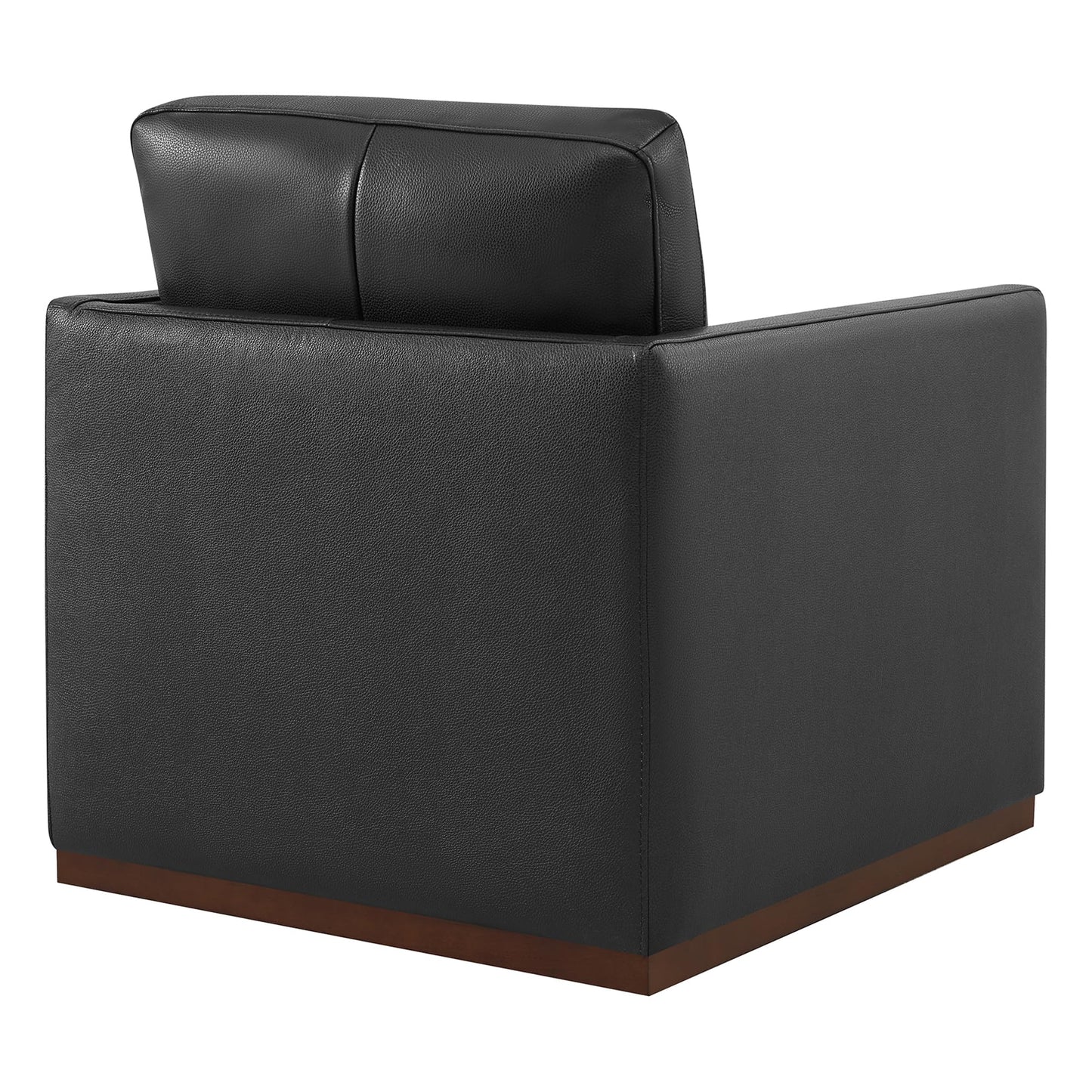 CHITA Genuine Leather Swivel Accent Chair, FSC Certified Mid Century Modern Arm Chair for Living Room and Bedroom, Fully Assembled, Saddle