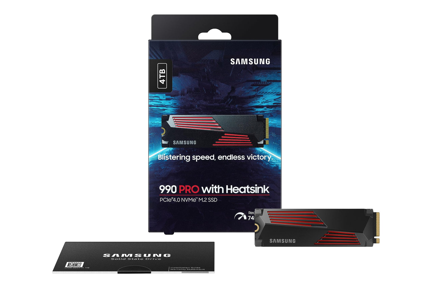 Samsung 990 PRO SSD 2TB NVMe M.2 PCIe Gen4, M.2 2280 Internal Solid State Hard Drive, Seq. Read Speeds Up to 7,450 MB/s for High End Computing, Gaming, and Heavy Duty Workstations, MZ-V9P2T0B/AM