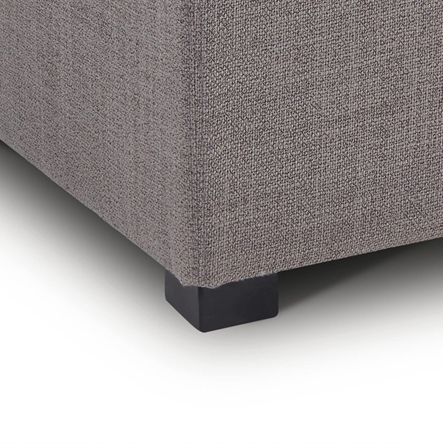 CHITA Storage Ottoman Cube with Tray Lid, Small Footstool with Storage, Square End Table for Living Room and Bedroom, Faux Leather in Saddle Brown