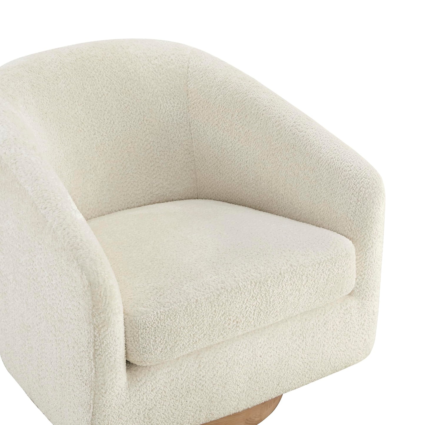 CHITA Swivel Accent Chair Set of 2, Fully Assembled Fabric Barrel Armchair with FSC Certified Upholstered for Living Room, Bedroom and Office, Flax Beige