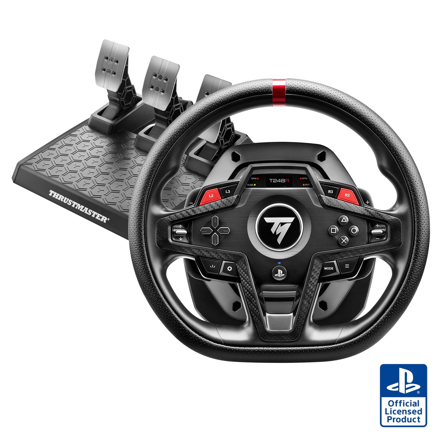 Thrustmaster T248 X Force Feedback Racing Wheel & Pedal Set - XBOX & PC | Magnetic paddle shifters, built-in telemetry screen, adjustable brake, drift-free Hall sensors, for sim driving games