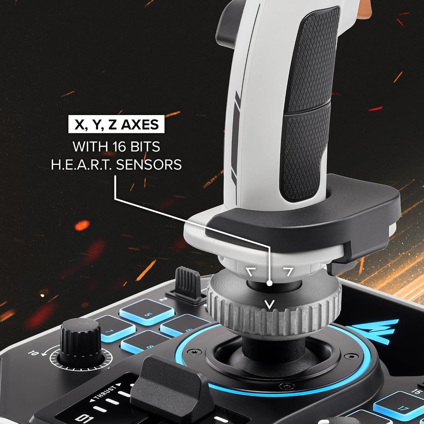 Thrustmaster Sol-R2 HOSAS Dual Space Combat Flight Joystick Set - PC | 88 programable actions buttons, 2 detachable grips, 2 throttles, zero drift, interchangeable rests, backlit sci-fi design