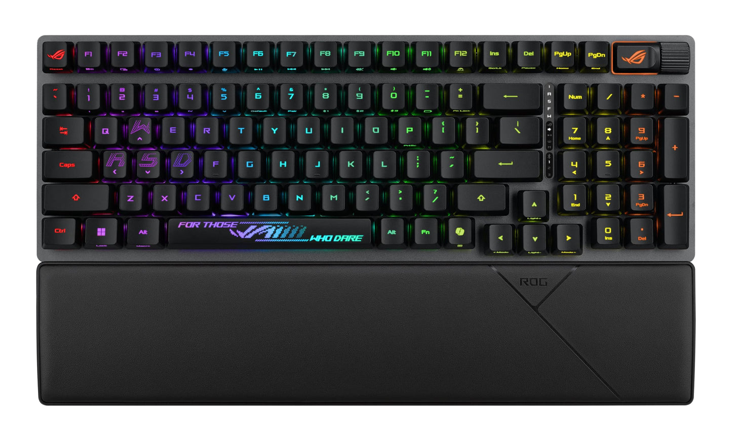 ASUS ROG Strix Scope II 96 Wireless Mechanical Gaming Keyboard – 96% Full-Size, Tri-Mode Connectivity, Hot Swappable Pre-lubed ROG NX Snow Linear Switches, PBT Keycaps, RGB, PC/Mac Support-Black