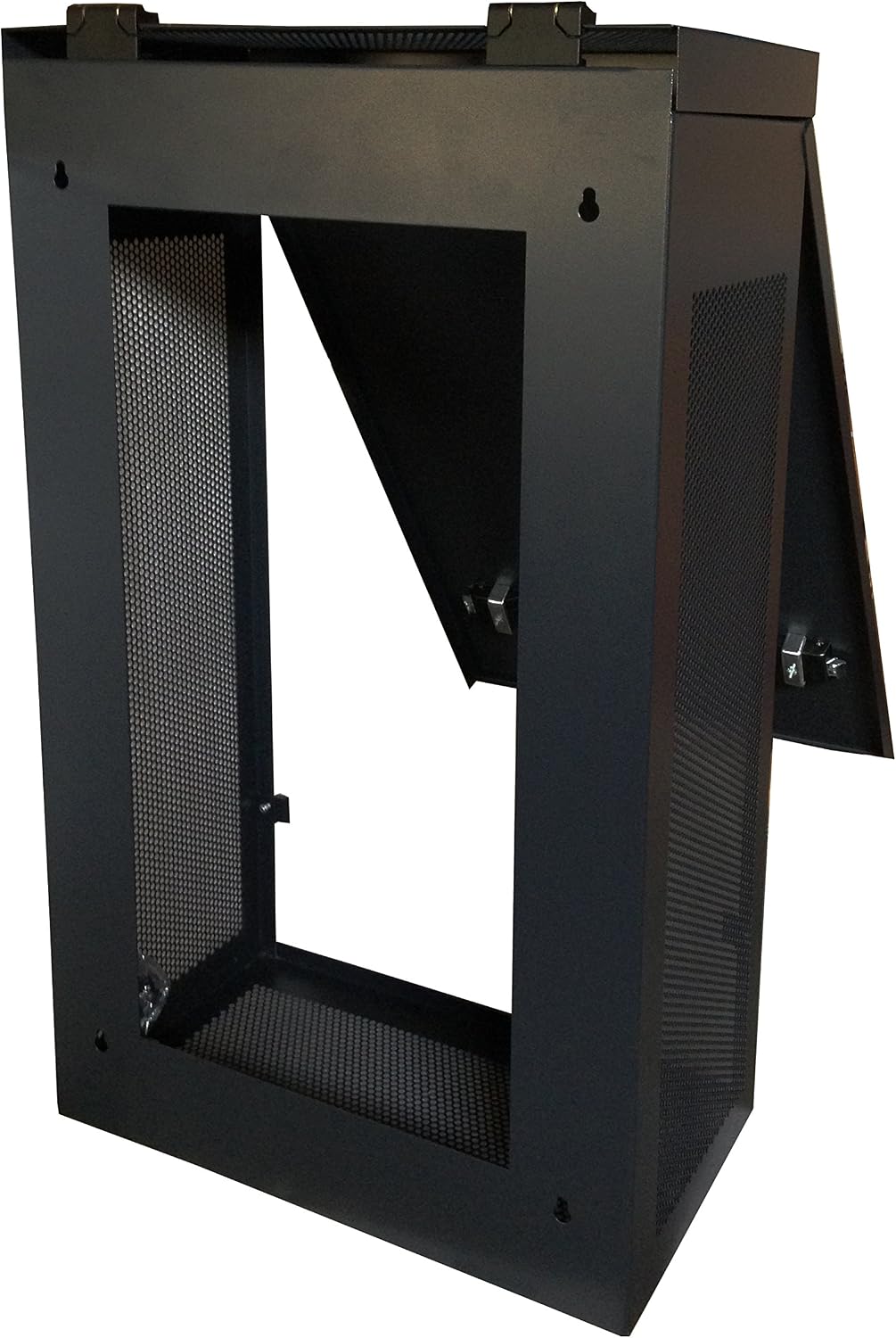 6U Vertical Wall Mount Server Rack Cabinet, 19 Inch Network Enclosure, 35" Full-Length Capacity, Mesh Door, Space-Saving Rack for Switches, Routers, Patch Panels