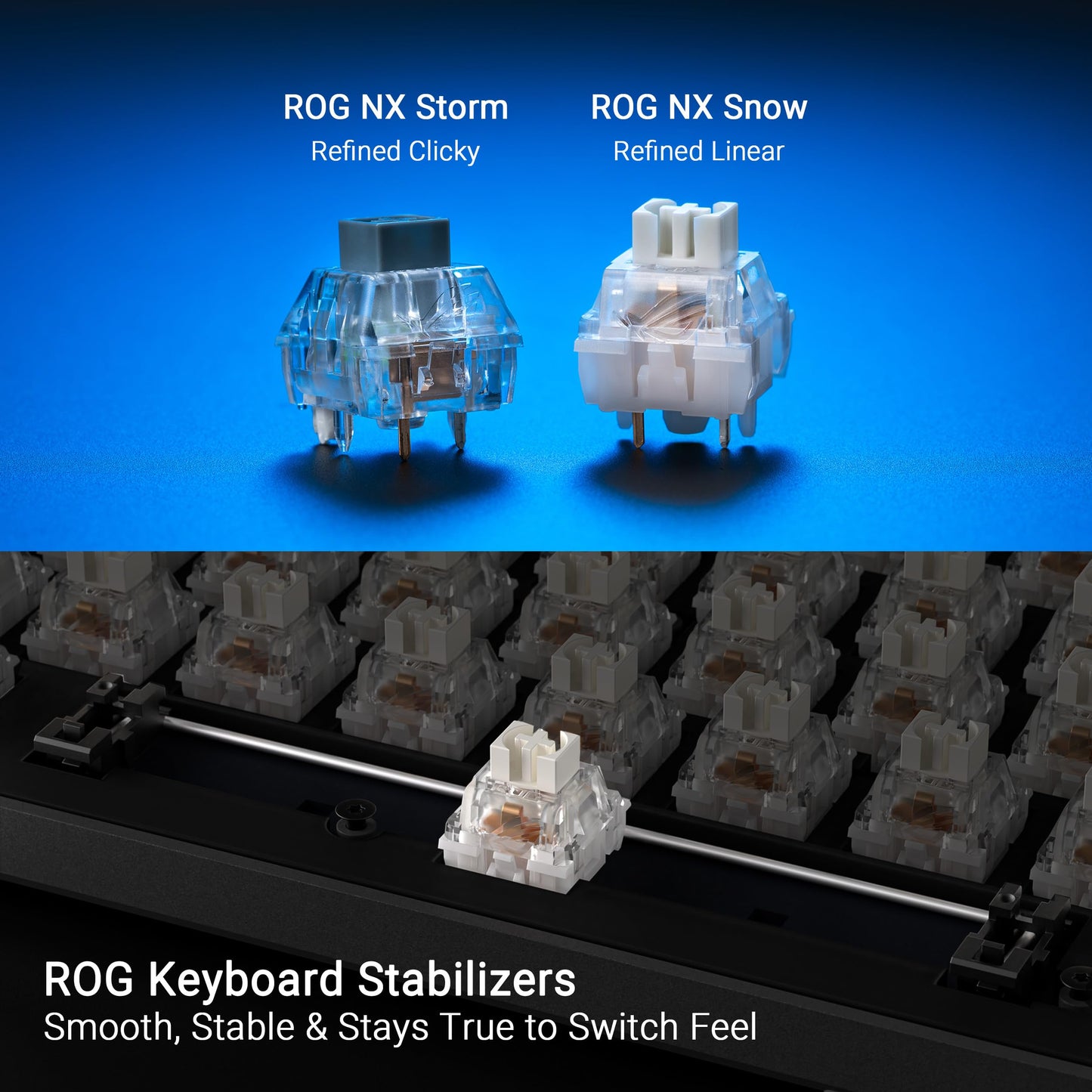 ASUS ROG Strix Scope II 96 Wireless Mechanical Gaming Keyboard – 96% Full-Size, Tri-Mode Connectivity, Hot Swappable Pre-lubed ROG NX Snow Linear Switches, PBT Keycaps, RGB, PC/Mac Support-Black