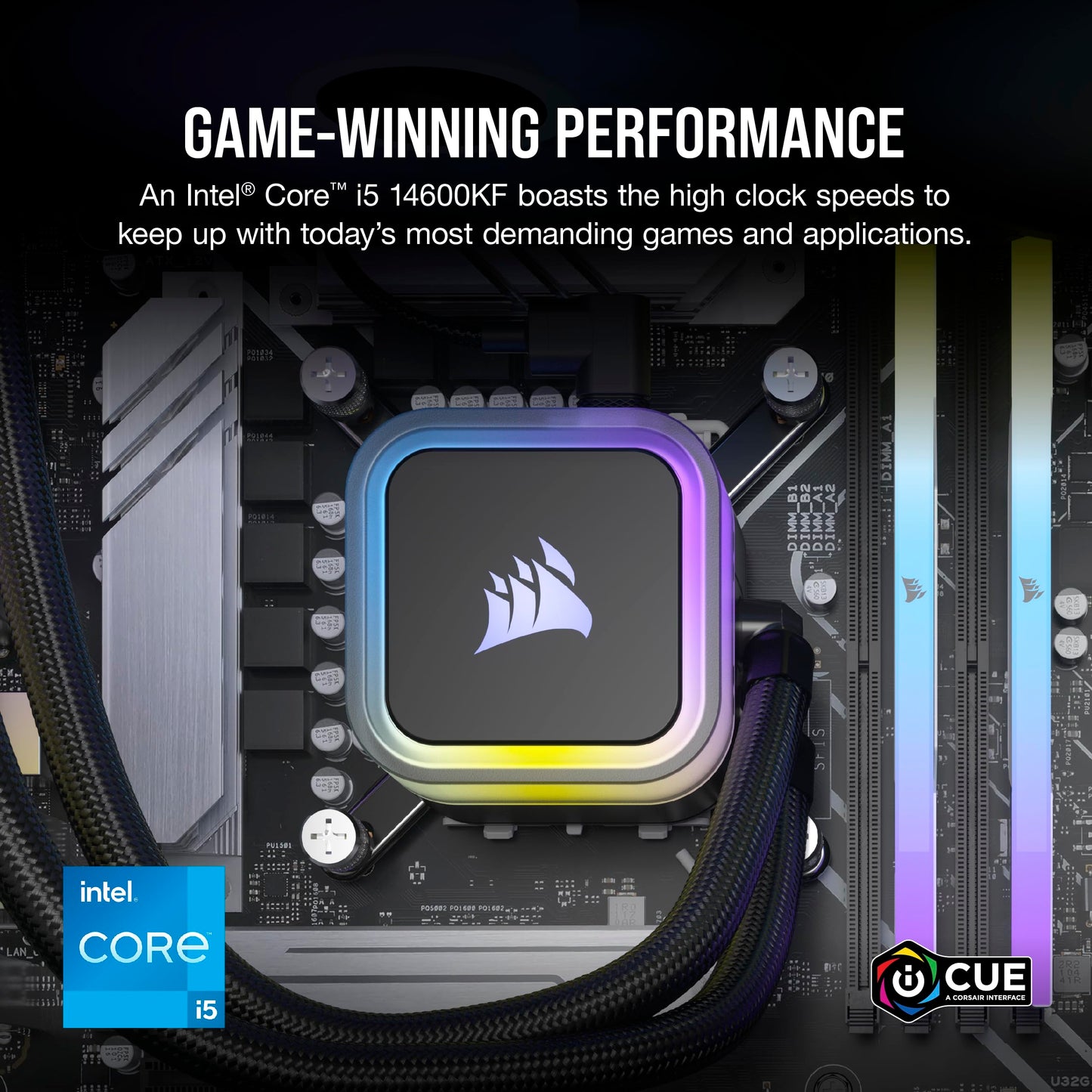 Corsair Vengeance i7500 Gaming PC – Liquid Cooled Intel Core i9-14900KF CPU – NVIDIA GeForce RTX 5080 GPU – 32GB Vengeance RGB DDR5 Memory – 2TB M.2 SSD – Black