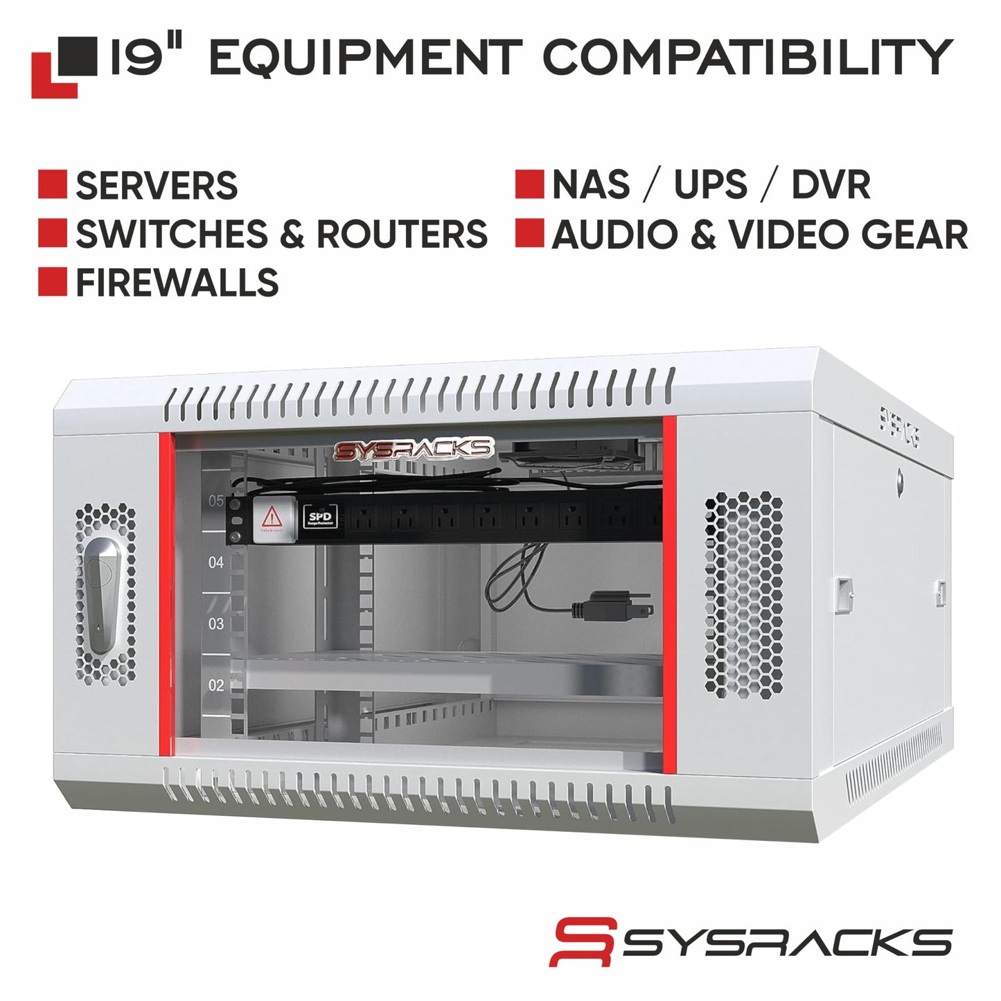 18U Wall Mount Server Rack Cabinet 24” Deep, 19” Network & AV Enclosure for Home Lab with Fan, PDU, 2 Shelves, Locking Glass Door
