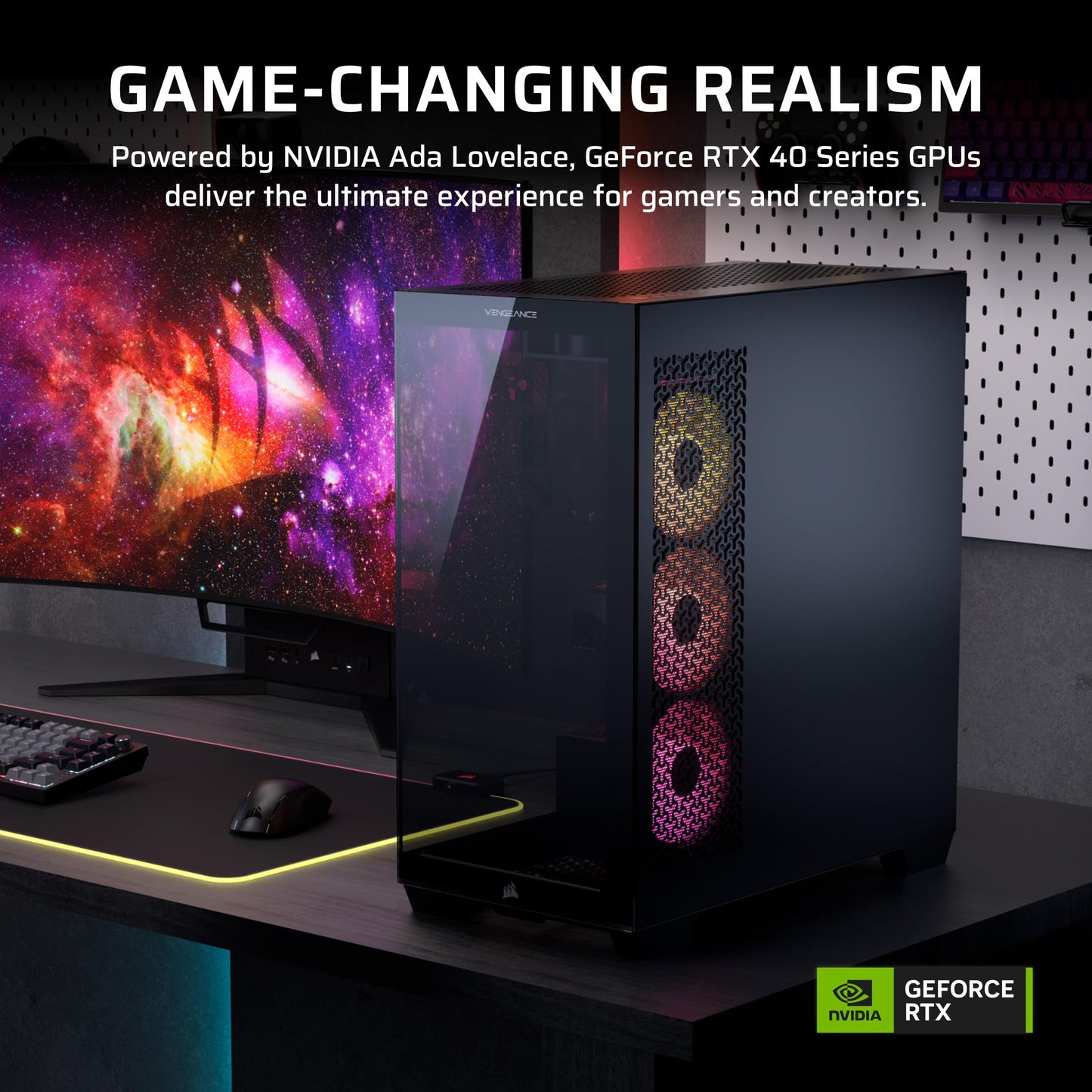 Corsair Vengeance i7500 Gaming PC – Liquid Cooled Intel Core i9-14900KF CPU – NVIDIA GeForce RTX 5080 GPU – 32GB Vengeance RGB DDR5 Memory – 2TB M.2 SSD – Black