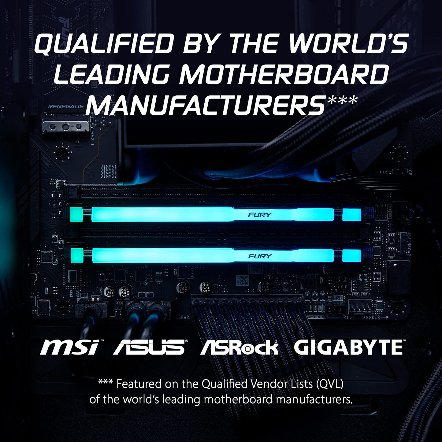 Kingston FURY Beast 32GB 6000MT/s DDR5 CL36 RGB Desktop Memory Single Module | Infrared Syncing | AMD EXPO | KF560C36BBEA-32