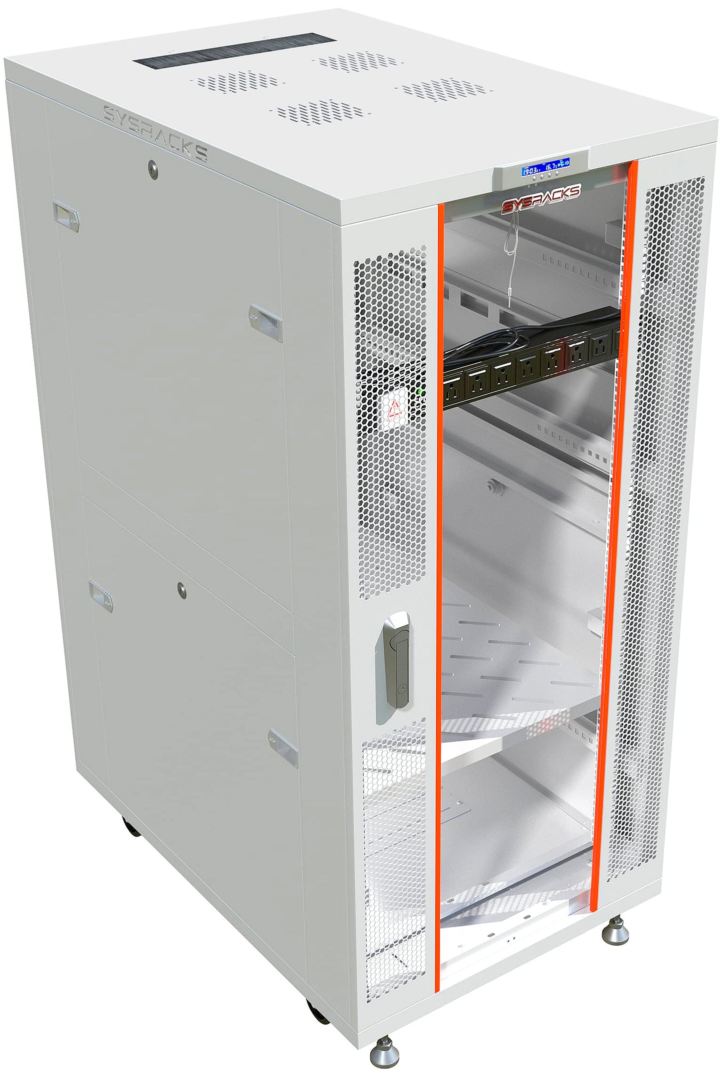 42U Server Rack Cabinet – 19" Network Rack Enclosure, 35" Deep Floor Standing Data Rack with Locking Glass Door, Cooling Fans, PDU & Shelf for Servers, Switches and Patch Panels