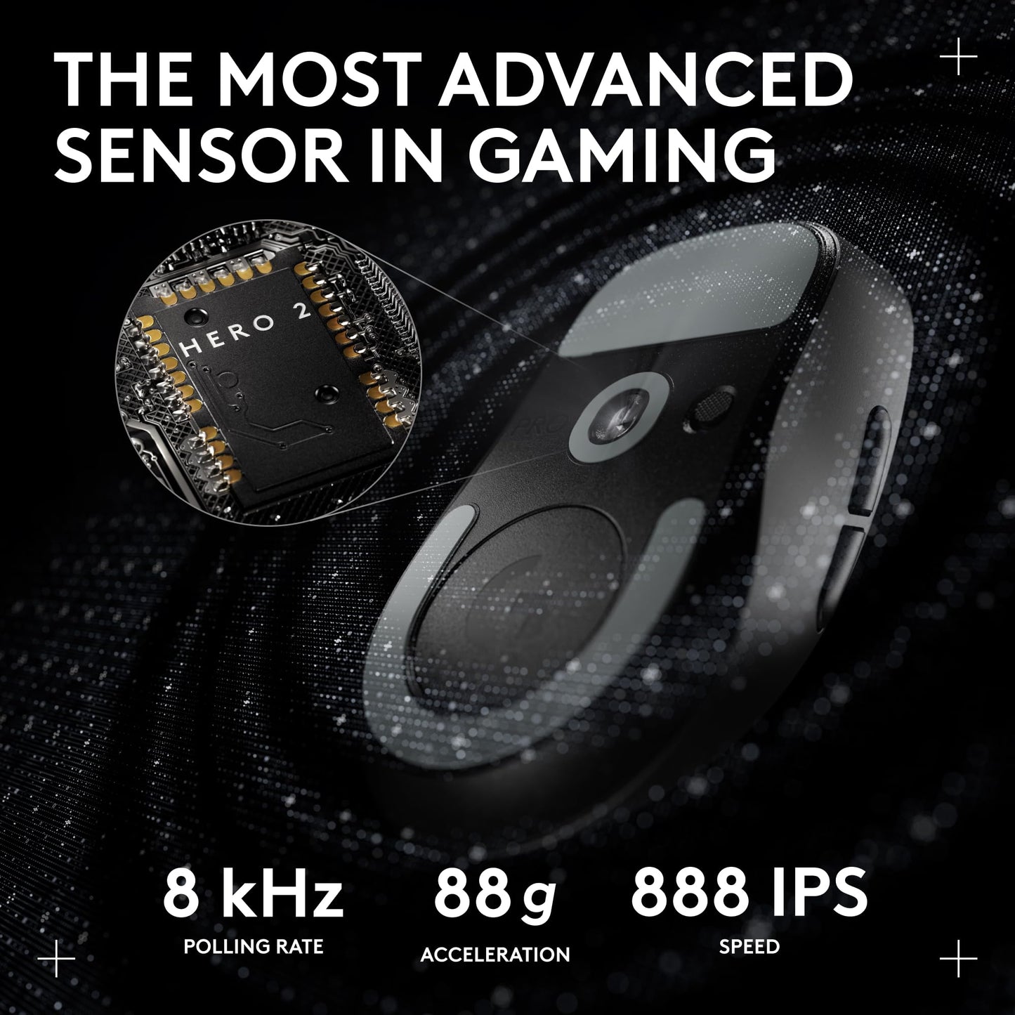 Logitech G PRO X Superlight 2 Wireless Gaming Mouse - Black | 60g, Symmetrical Shape, <8 kHz Polling, 44K DPI, PowerPlay Wireless Charging Supported, USB-C, 5 Buttons, For PC/Mac