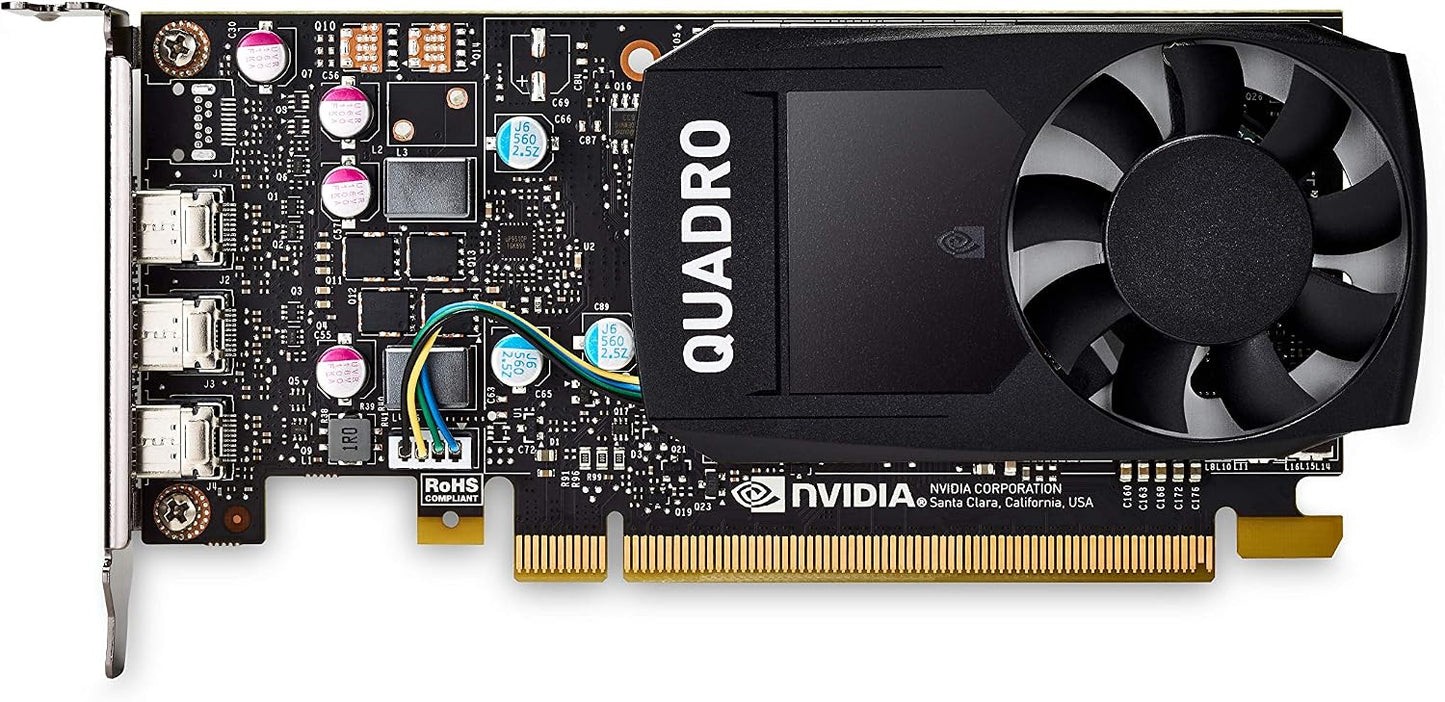 PNY NVIDIA Quadro P400 Professional Graphics Card - (VCQP400-PB), PC Compatible, 3X Mini DisplayPort 1.4