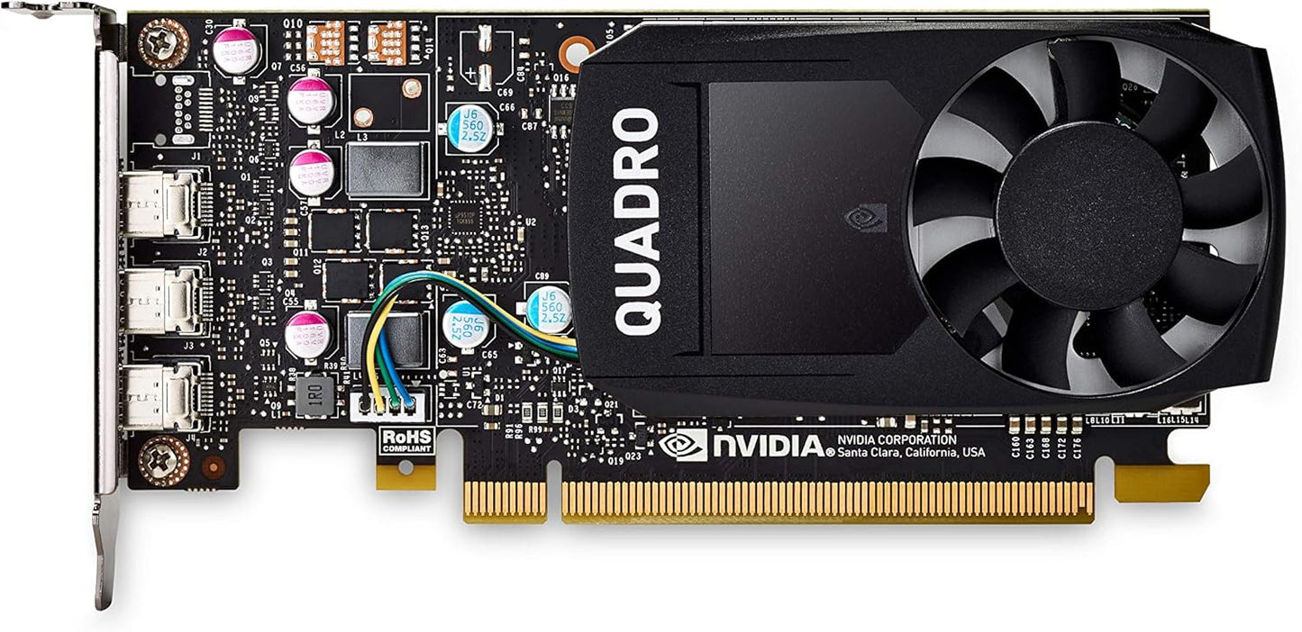 PNY NVIDIA Quadro P400 Professional Graphics Card - (VCQP400-PB), PC Compatible, 3x Mini DisplayPort 1.4