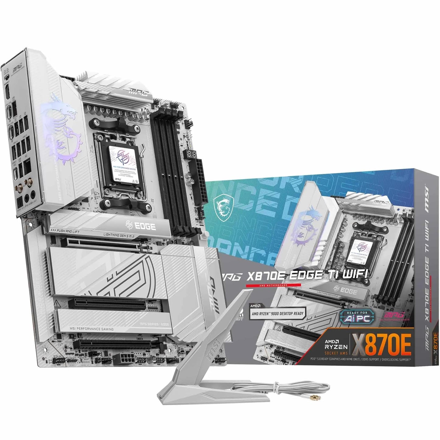 MSI MPG X870E Carbon WiFi Gaming Motherboard (AMD Ryzen 9000/8000/7000 Series Processors, AM5, DDR5, PCIe 5.0, M.2 Gen5, SATA 6Gb/s, USB 40Gbps, HDMI, Wi-Fi 7, Bluetooth 5.4, 5Gbps LAN, ATX)