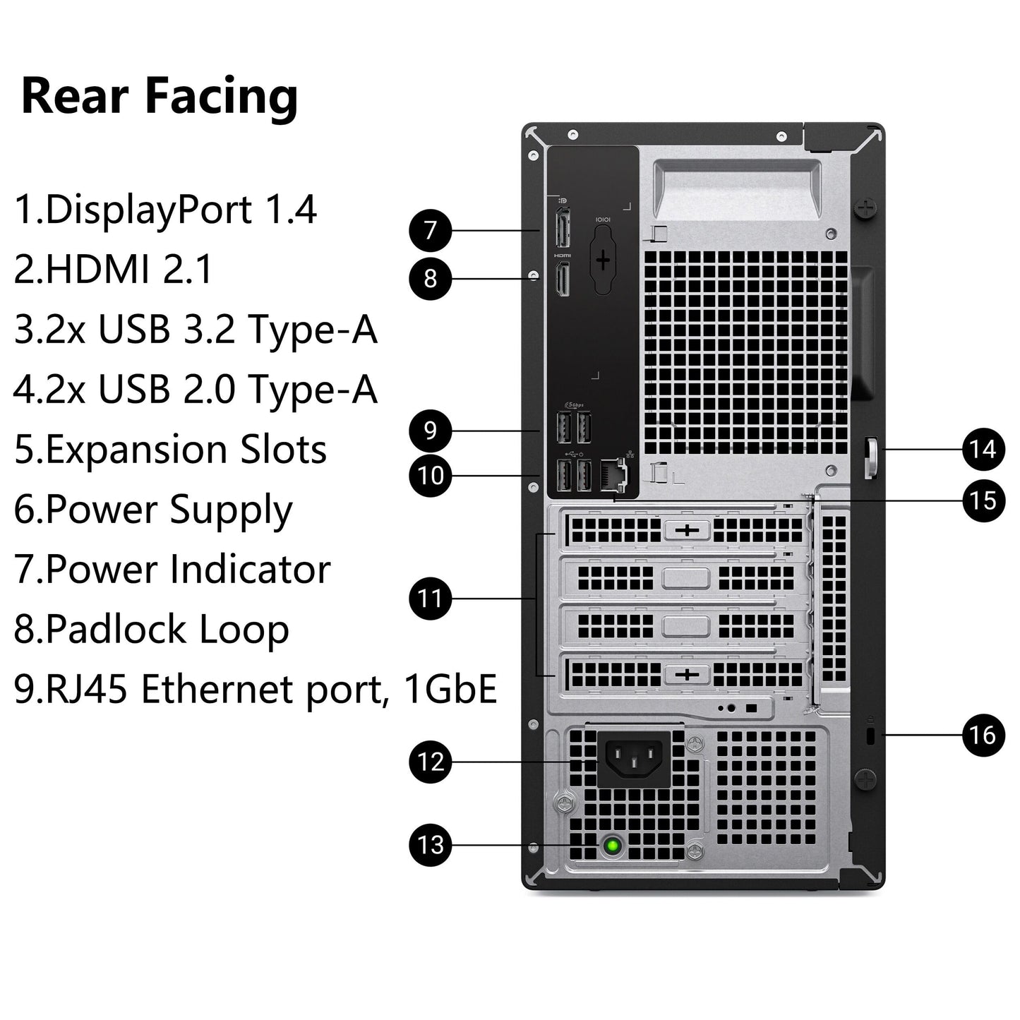 Dell ECT1250 Tower Desktop Computer for Ultimate Home & Office Multitasking, 14th Gen Intel 4-Core CPU, 64GB DDR5 RAM, 2TB PCIe SSD, 4K Dual Monitor Support, WiFi 6, Bluetooth, Windows 11 Pro