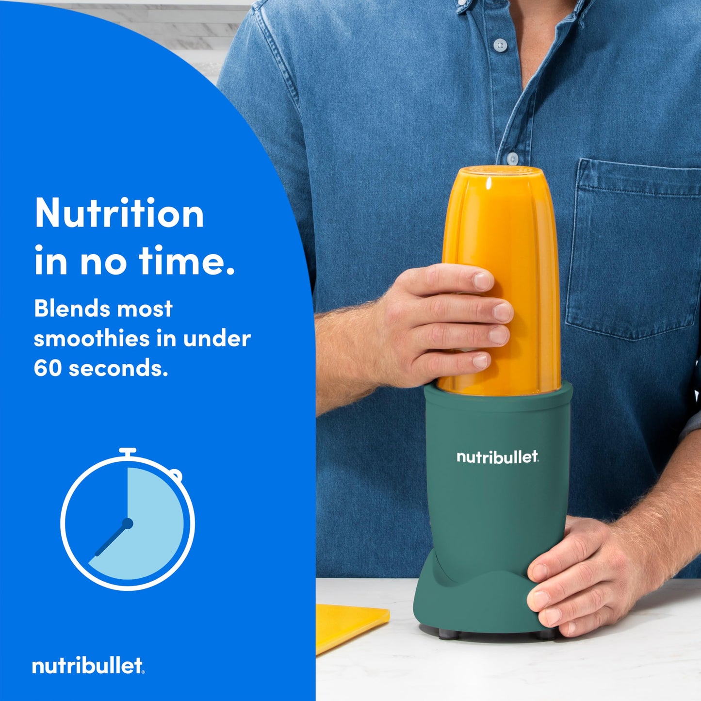 Nutribullet Personal Blender, Shakes, Smoothies, Food Prep, and Frozen Blending, 24 Ounces, 600 Watt, Dark Gray, NBR-0601WM
