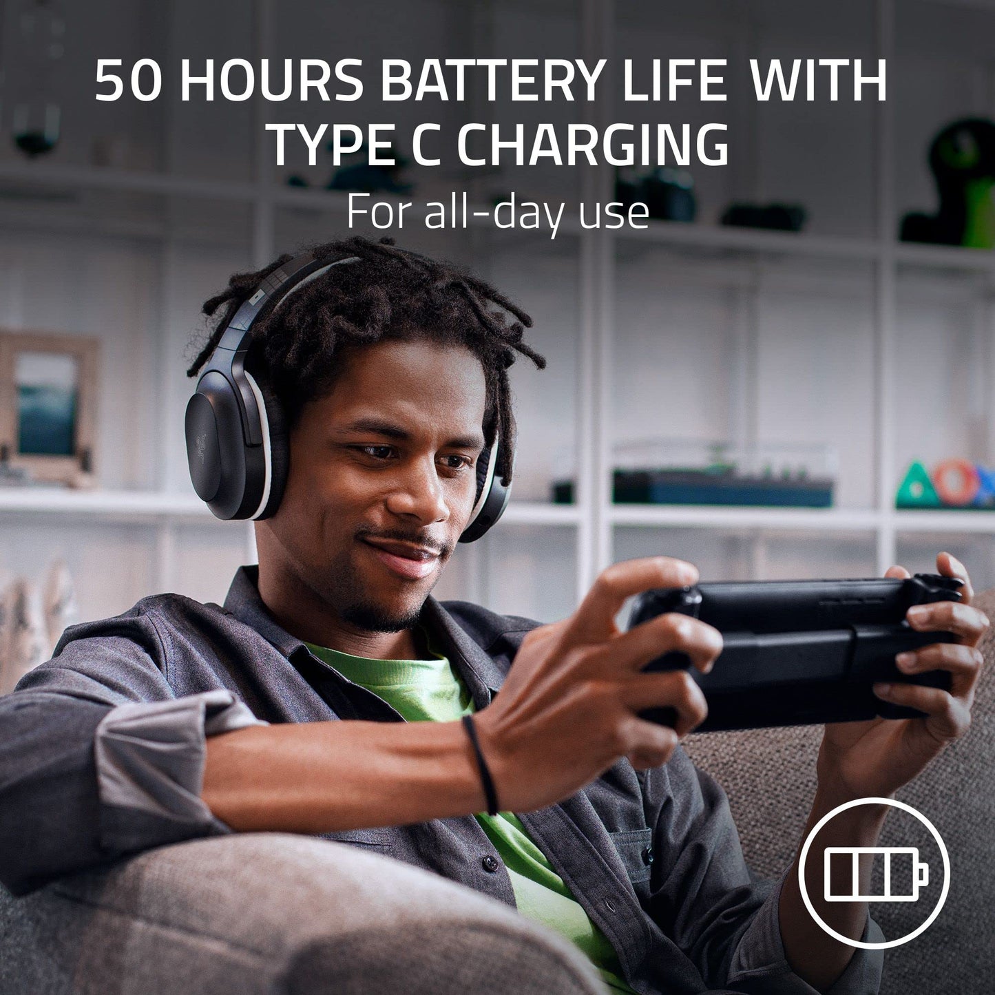 Razer Barracuda X Wireless Gaming & Mobile Headset (PC, PlayStation, Switch 2, Android, iOS): 2.4GHz Wireless + Bluetooth - Lightweight - 40mm Drivers - Detachable Mic - 50 Hr Battery - Black