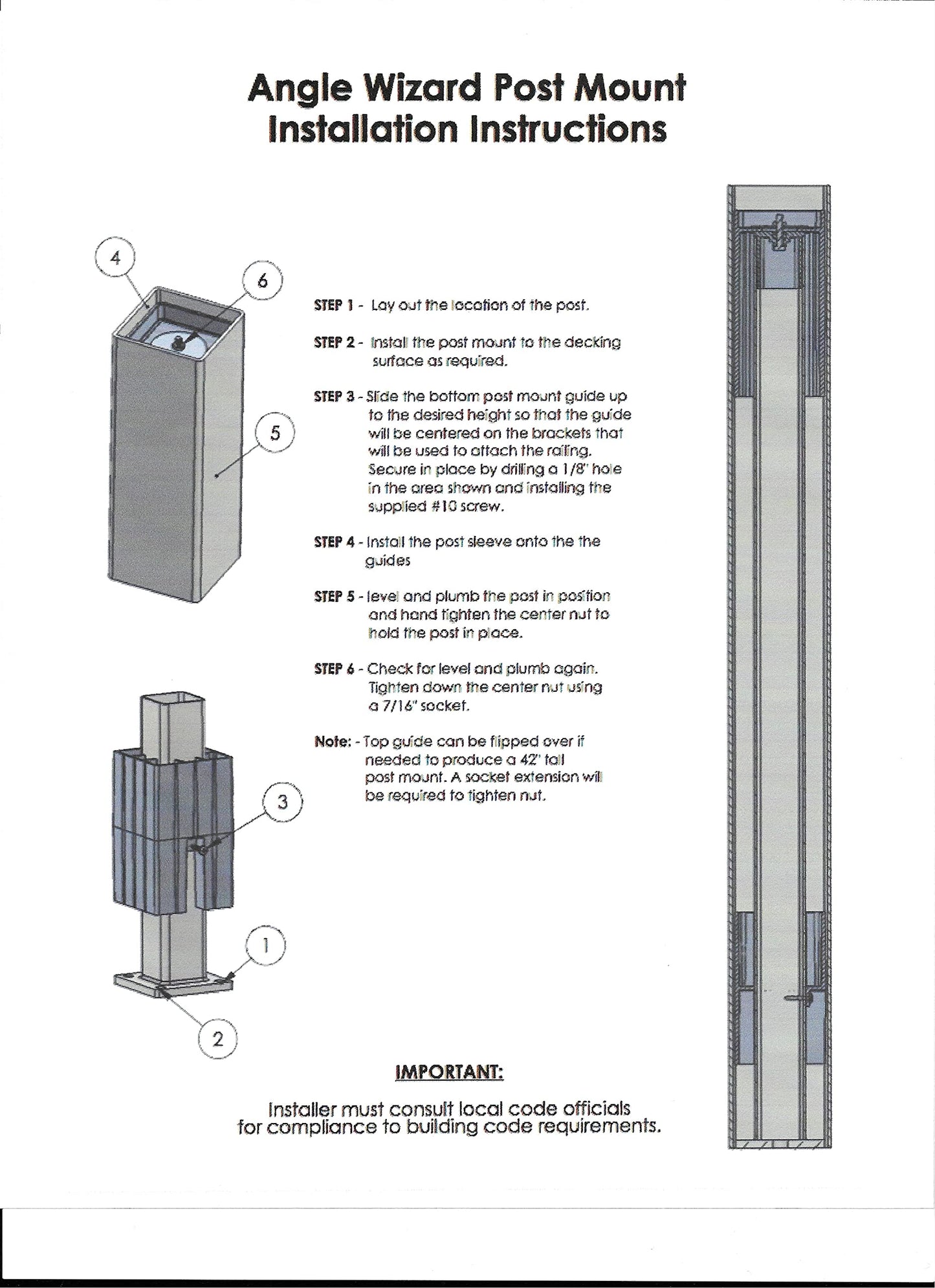 Vinyl Fence Warehouse - Post Mount (5 Inch)