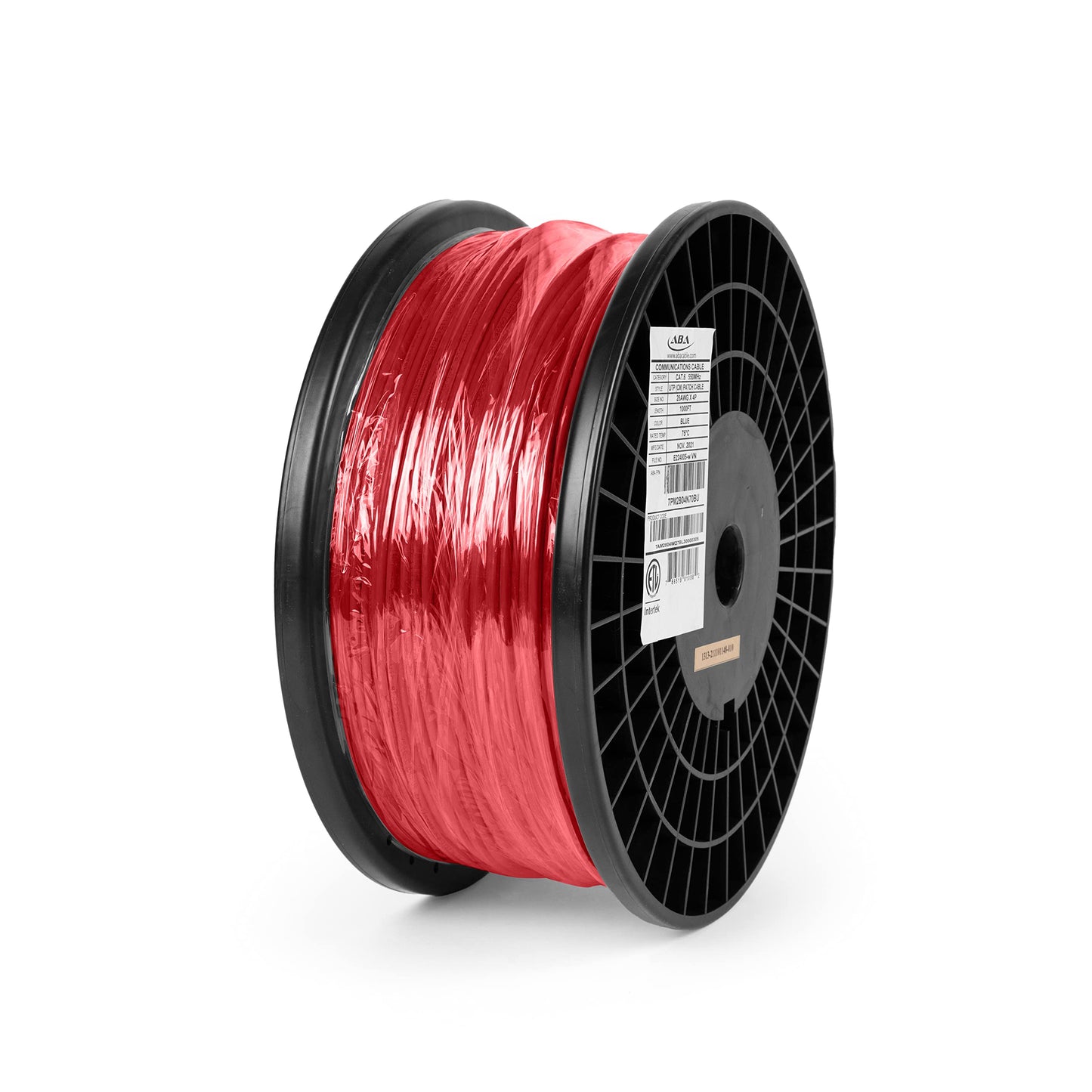 Elite Cat6 Stranded 28AWG (cm Rated) - Ultra Slim Ethernet, 1000ft, Unshielded Twisted Pair (UTP), Pure Stranded Copper, UL Listed, Ultra Flexible, Reel, Blue | Create Custom Patch Cables