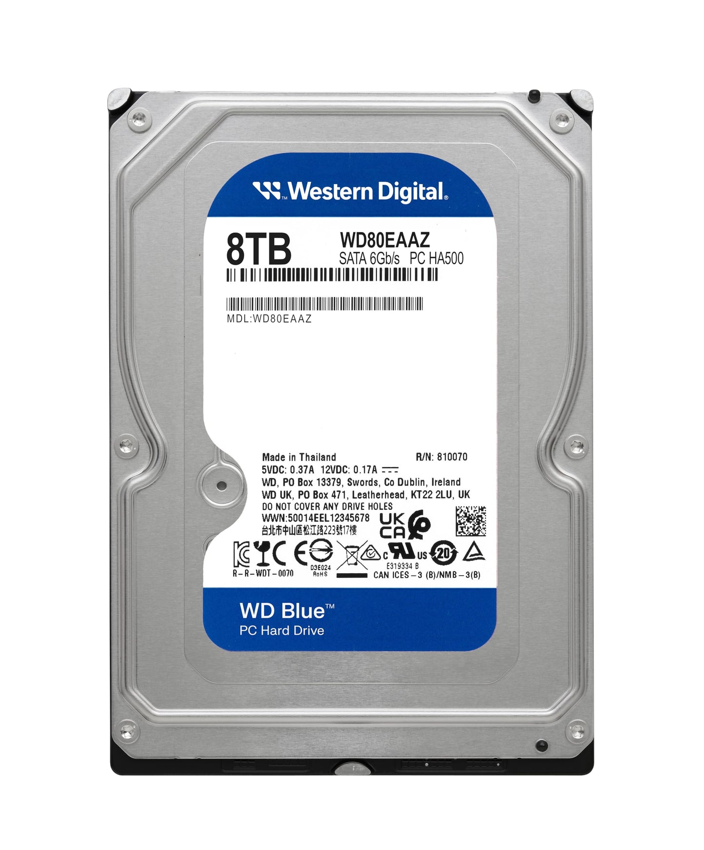 Western Digital 2TB WD Blue Mobile Hard Drive HDD - 5400 RPM, SATA 6 Gb/s, 128 MB Cache, 2.5" - WD20SPZX