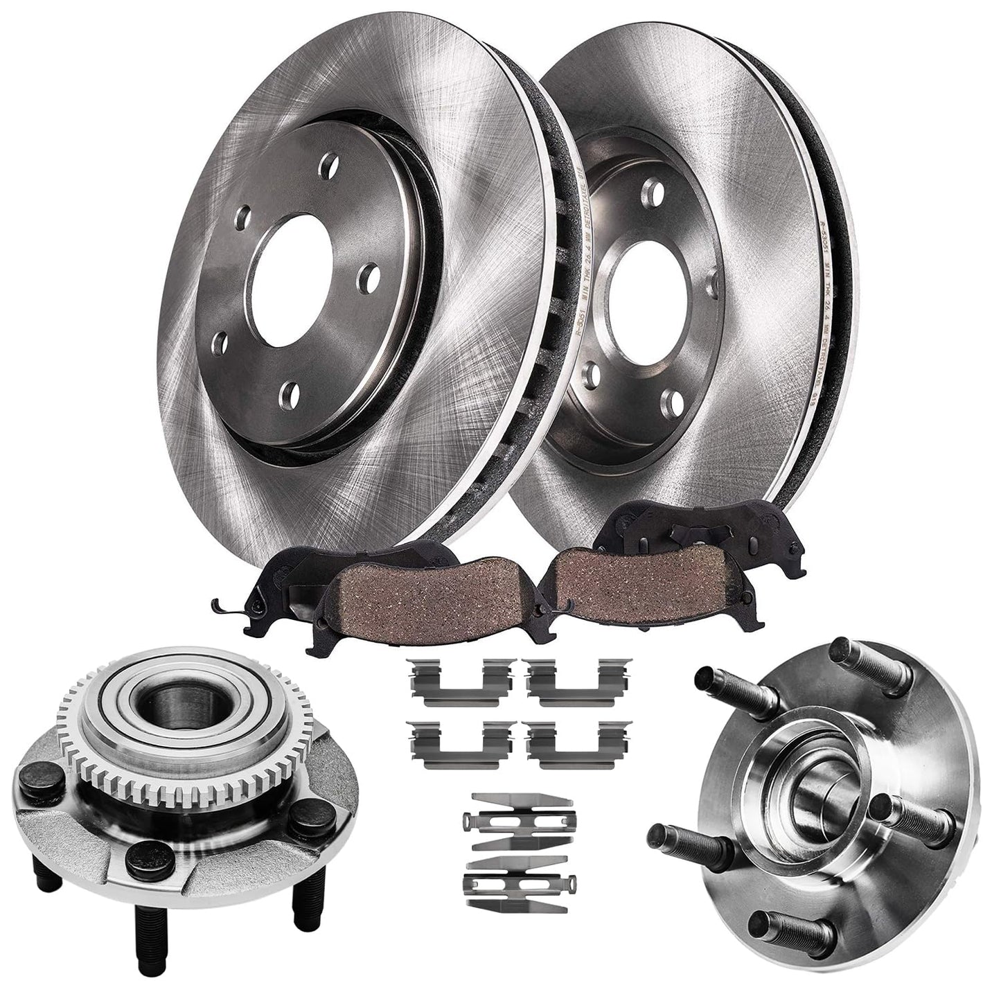 Detroit Axle - Rear Brake Kit for Dodge Grand Caravan Journey Chrysler Town & Country Replacement Brakes Rotors and Ceramic Brake Pads : 12.91" inch Rotor