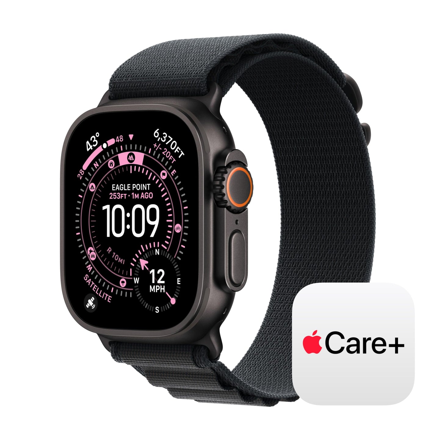 Apple Watch Ultra 3 [GPS + Cellular 49mm] Running & Multisport Smartwatch w/Rugged Titanium Case w/Black Ocean Band. Satellite Communications, Advanced Health & Fitness Tracking