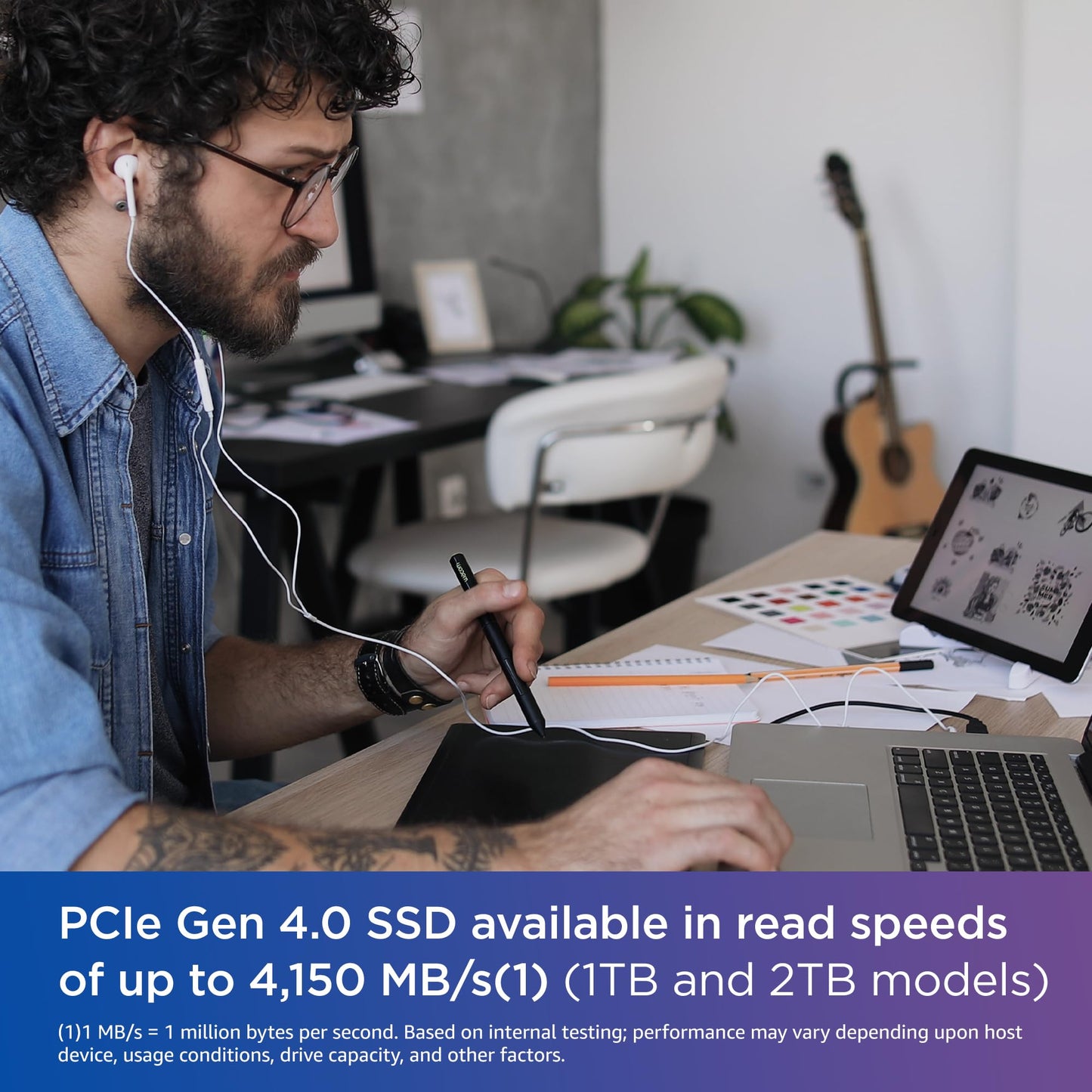 Western Digital 2TB WD Blue SN5000 NVMe Internal Solid State Drive SSD - PCIe Gen 4.0, M.2 2280, Up to 5,150 MB/s - WDS200T4B0E [New Generation]