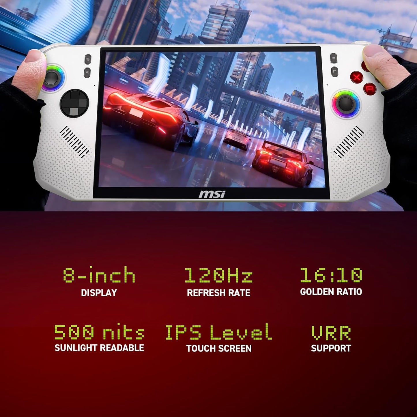 msi Claw A8 PC Gaming Handheld: AMD Ryzen Z2 Extreme, 8" FHD+ 120Hz Display, 24GB LPDDR5x, 1TB NVMe SSD, SD Card Reader, Thunderbolt 4, Win 11 Home: White BZ2EM-070US